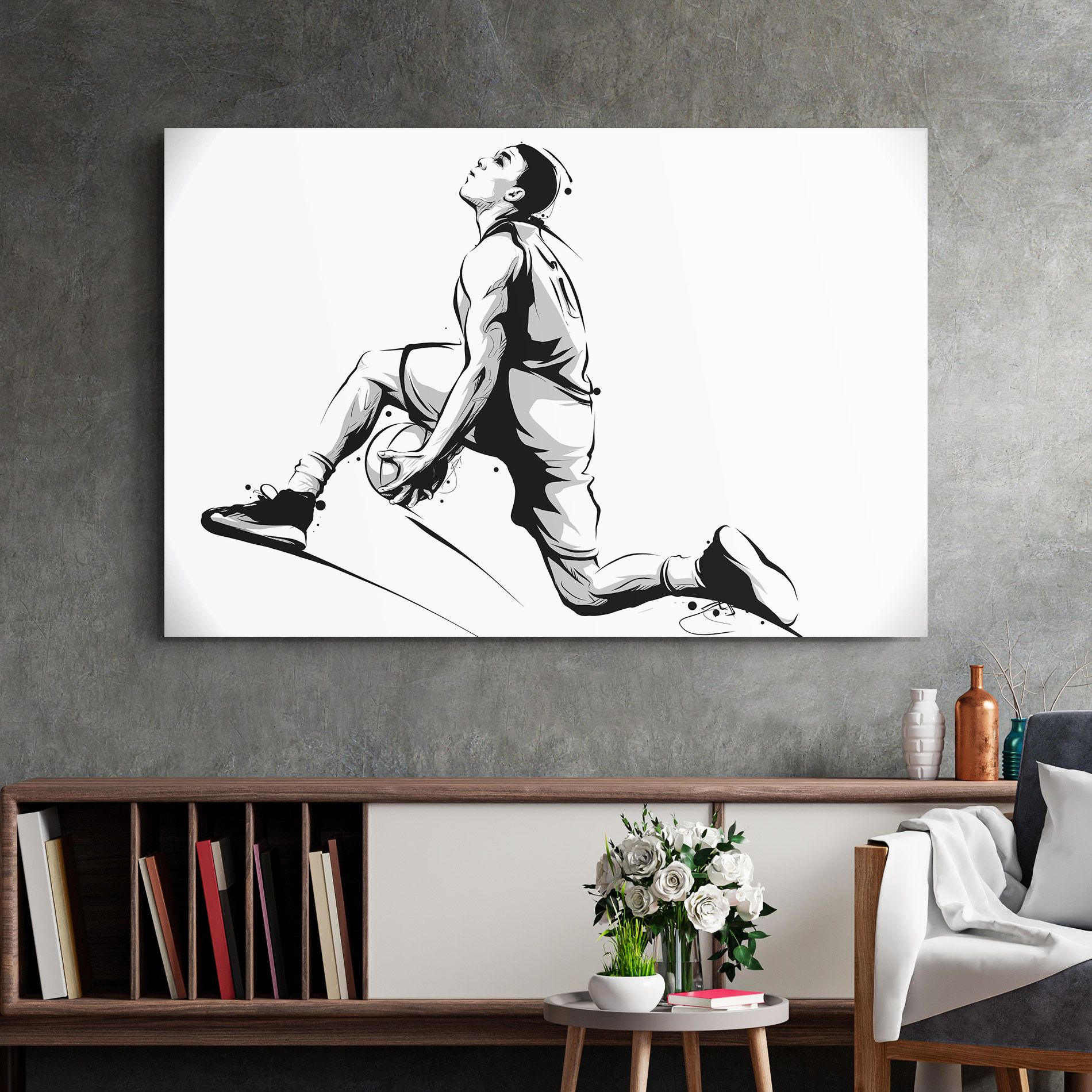 Basketball Player Jump mockup 2