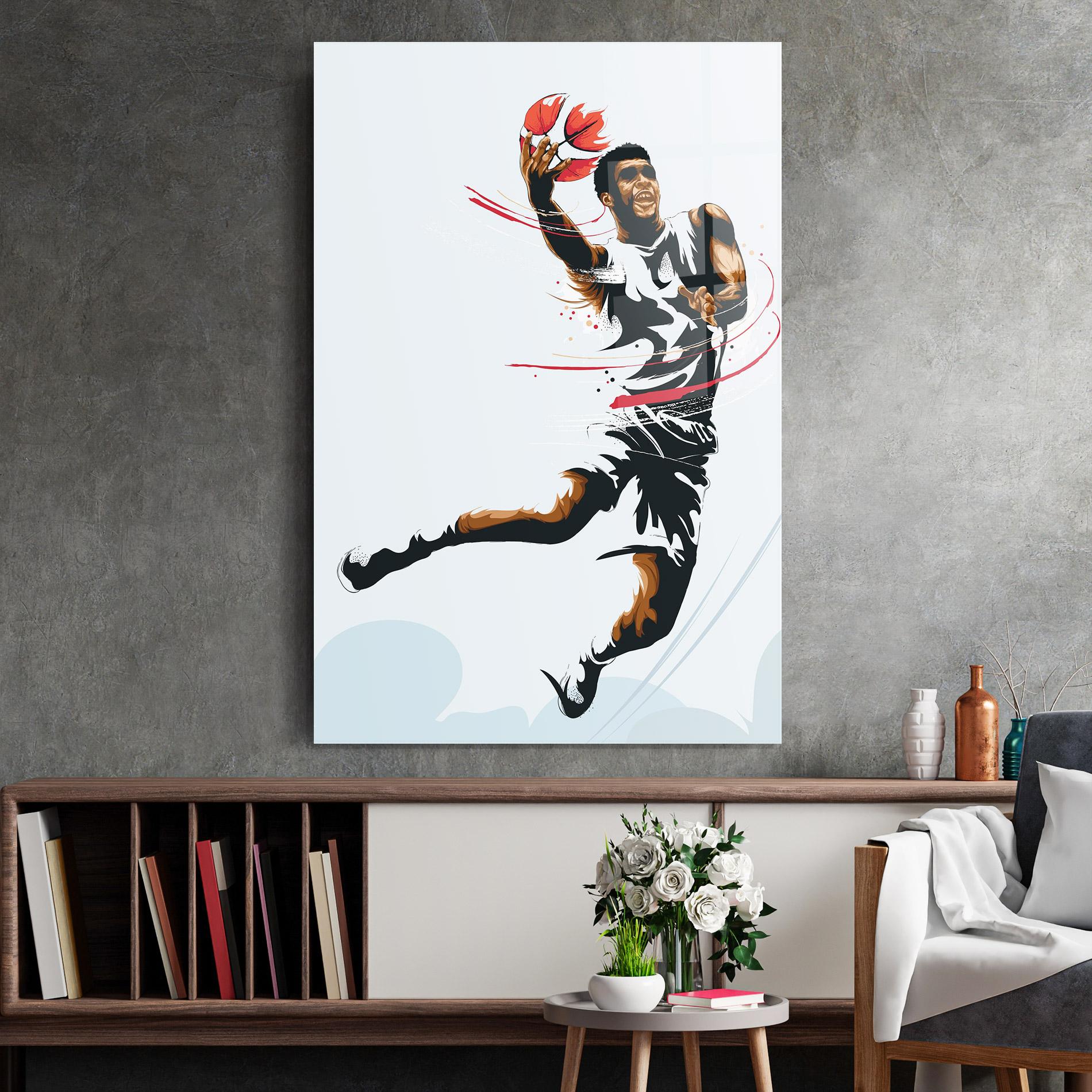 Glasbild Basketball Shot mockup 2