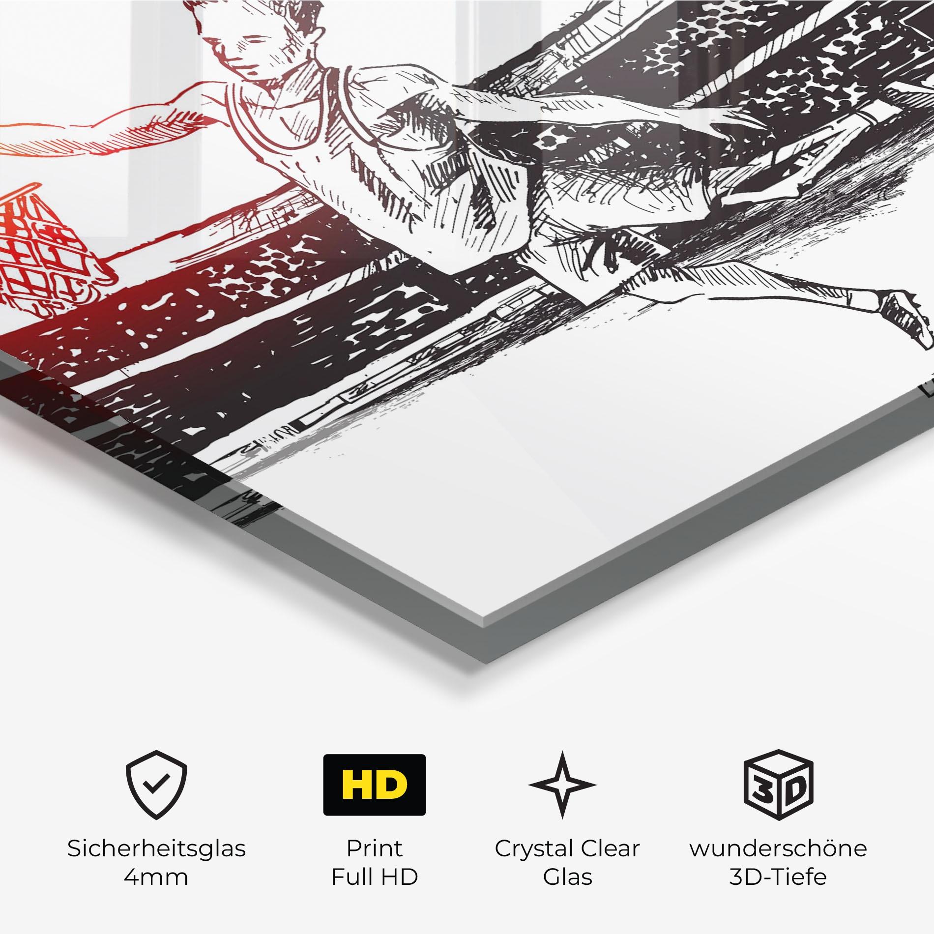 Glasbild Basket Arena mockup 3