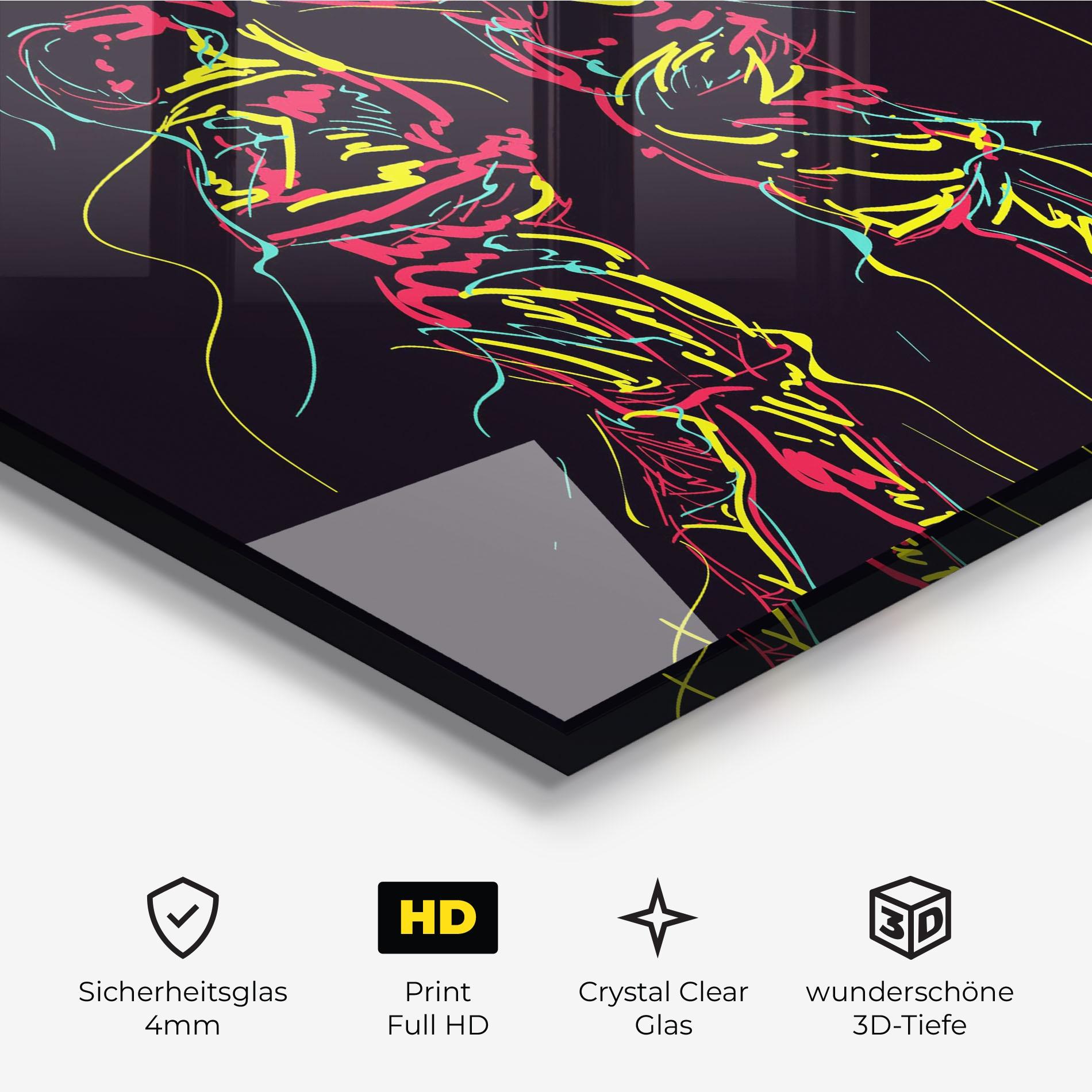 Glasbild Basket Line Jump mockup 3