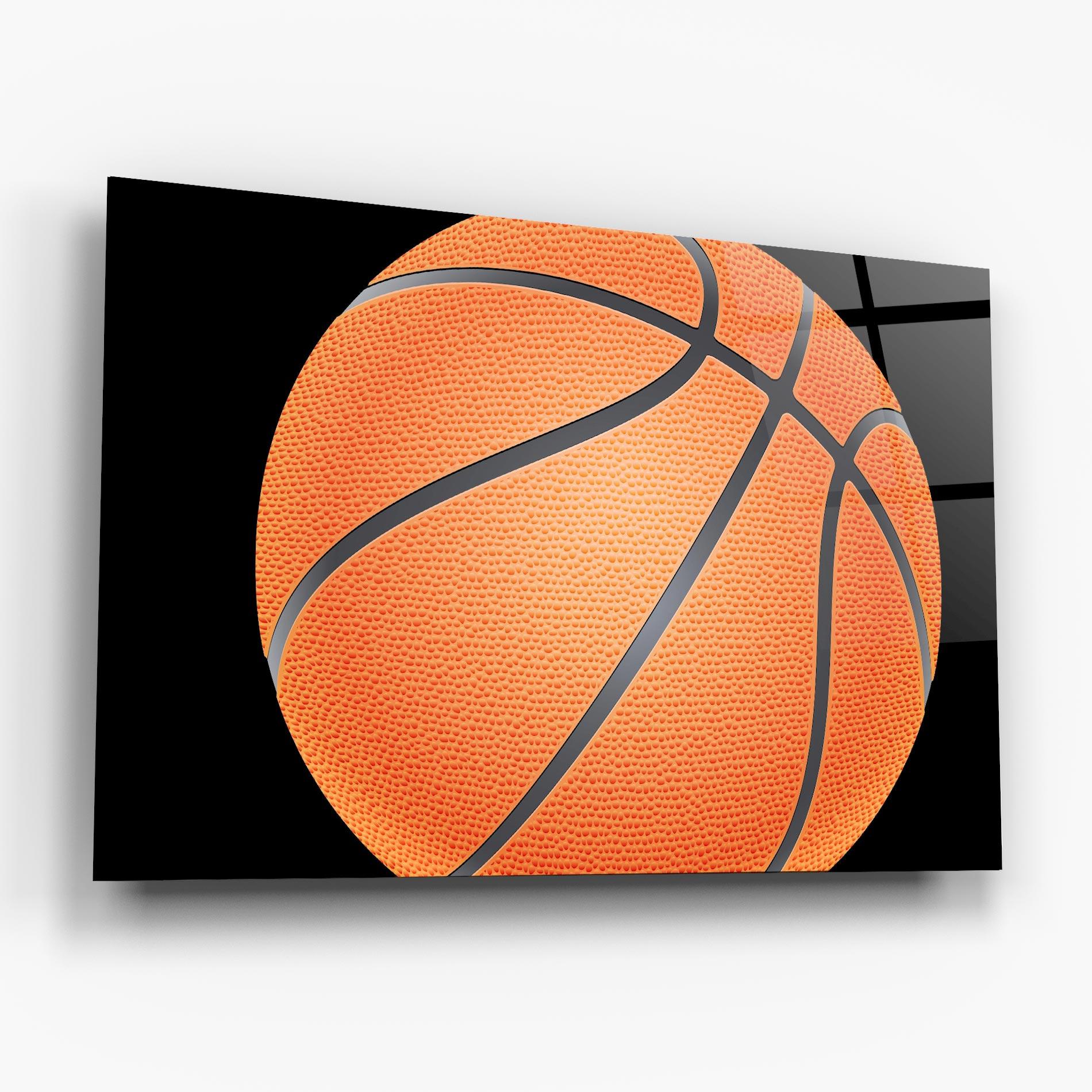 Glasbild Close Up Basketball mockup 6