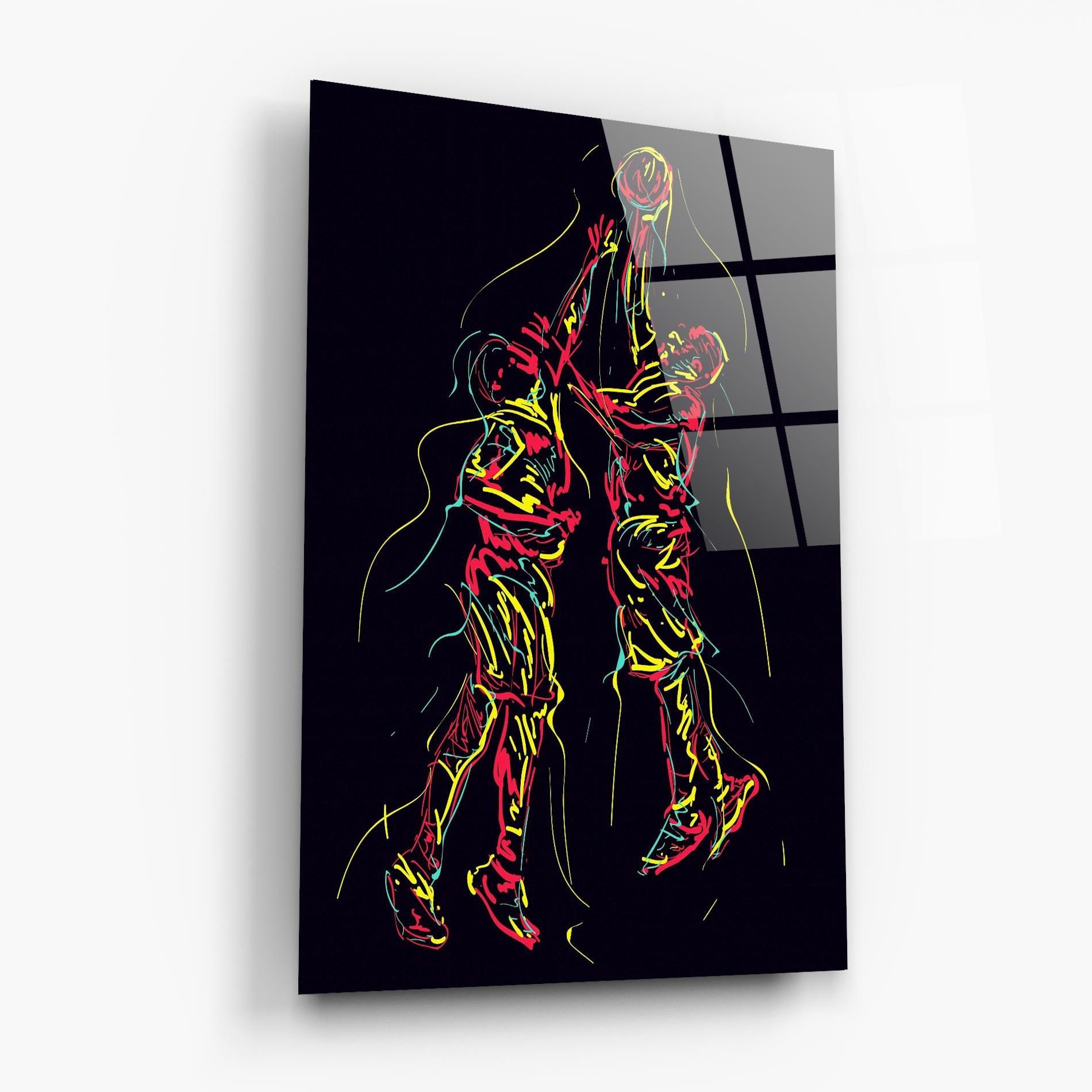 Glasbild Basket Line Jump mockup 6