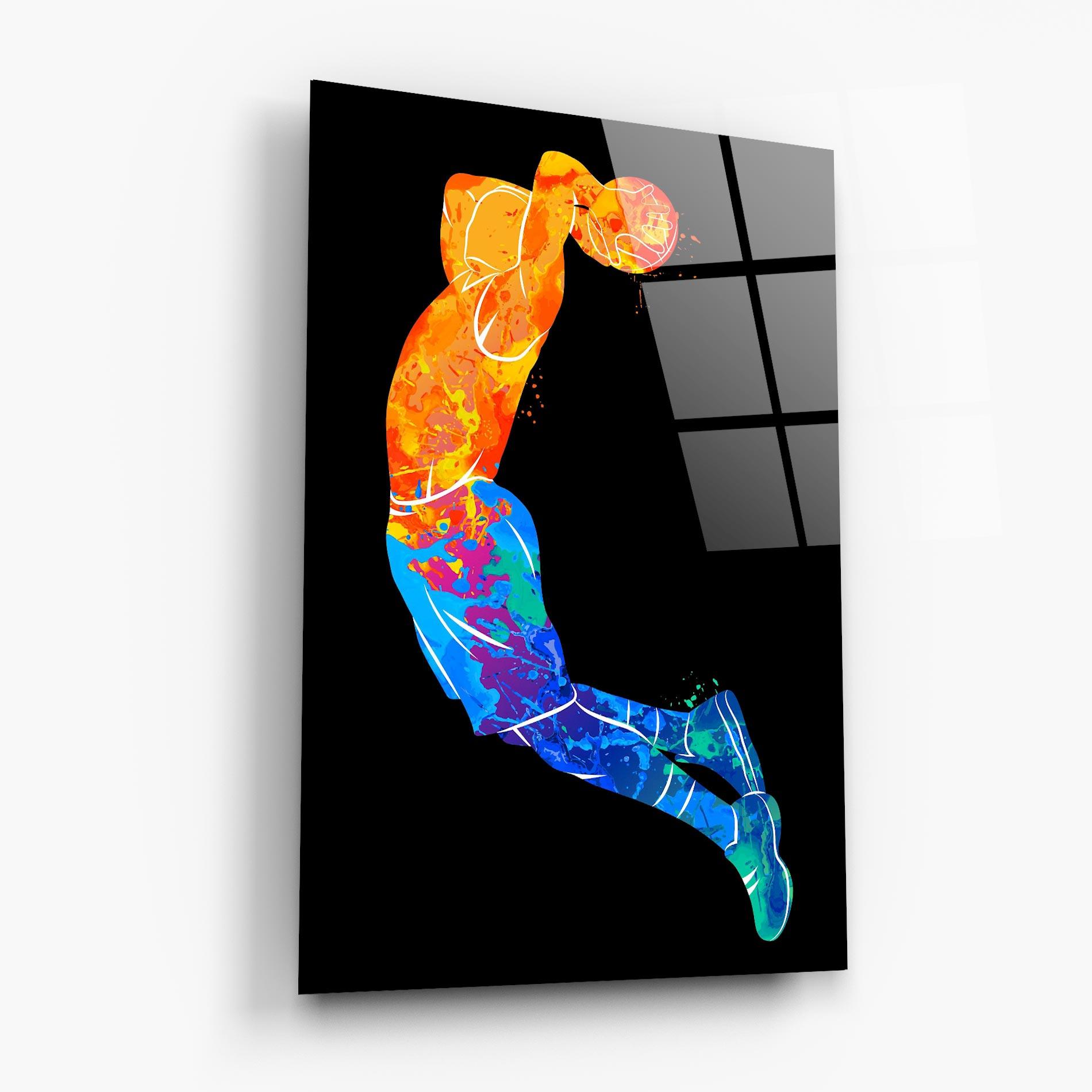 Glasbild Blue Orange Basket mockup 6