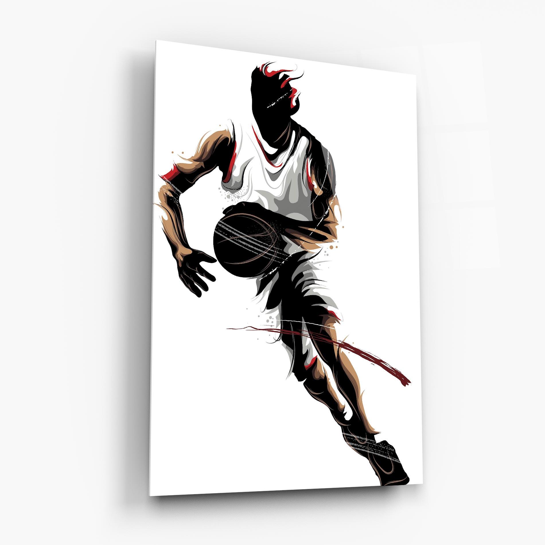 Glasbild Dribbling Run mockup 6