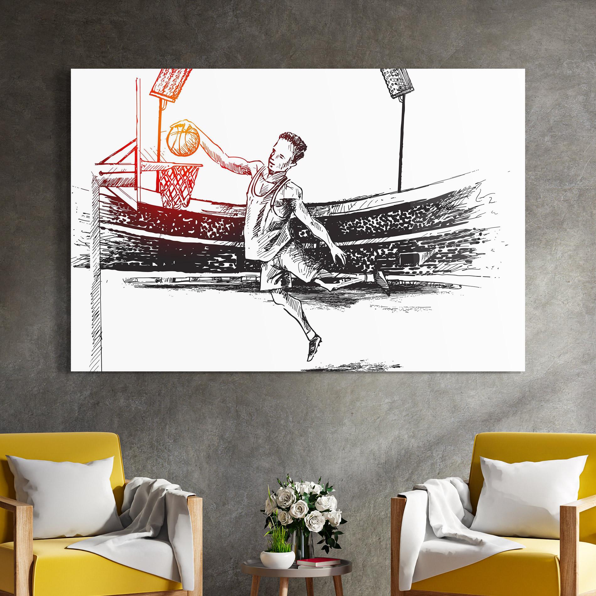 Glasbild Basket Arena mockup 4