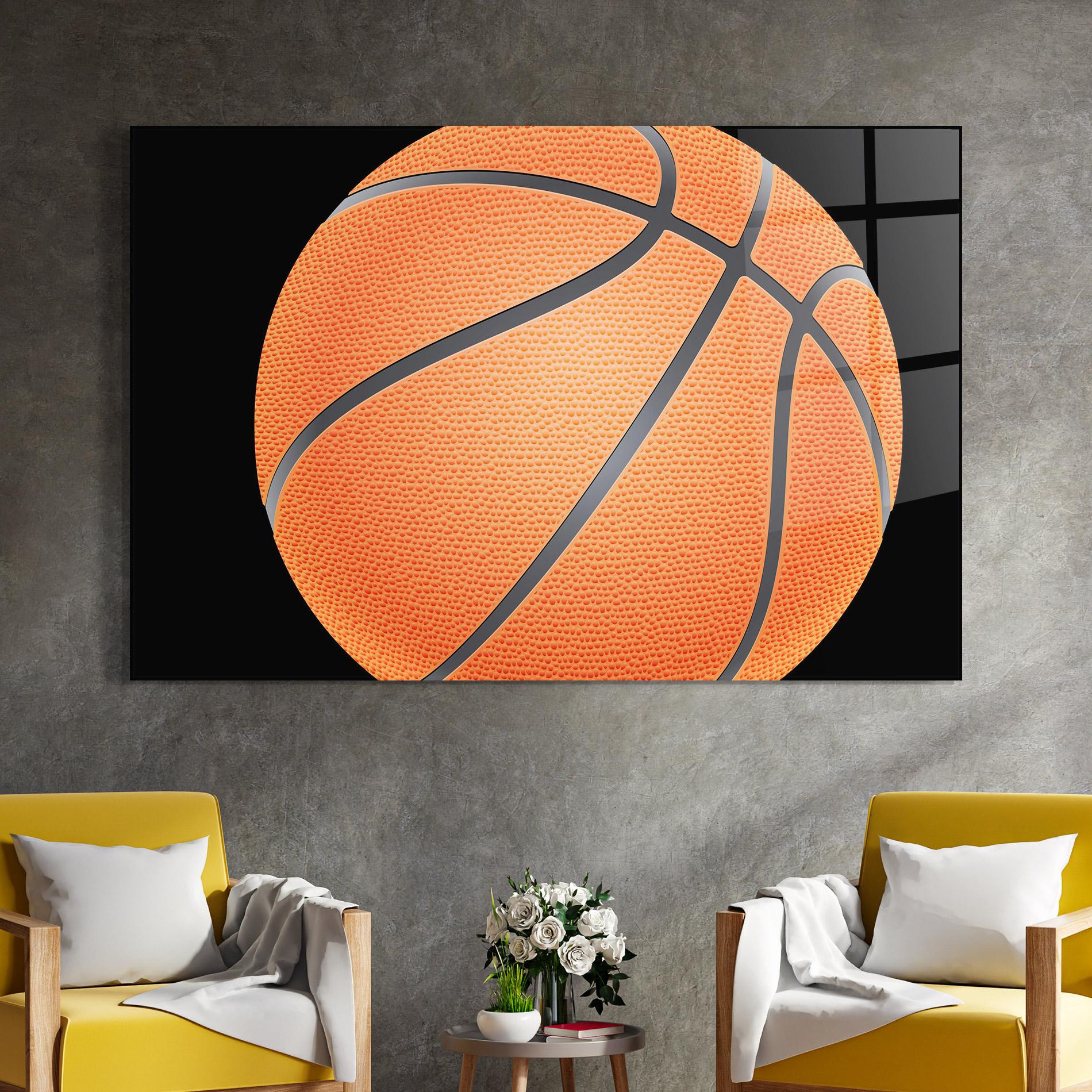 Glasbild Close Up Basketball mockup 4