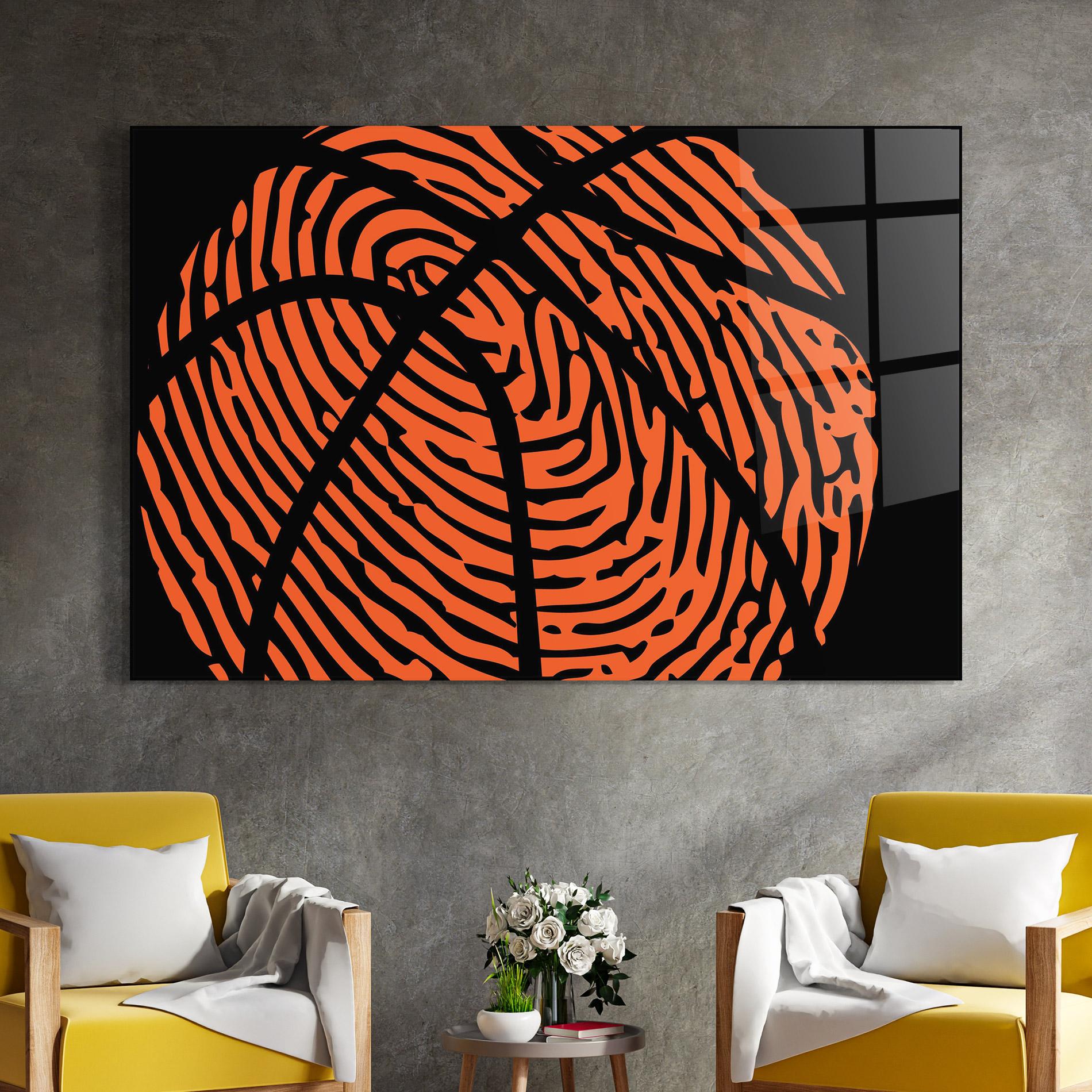 Glasbild Fingerprint Basketball mockup 4