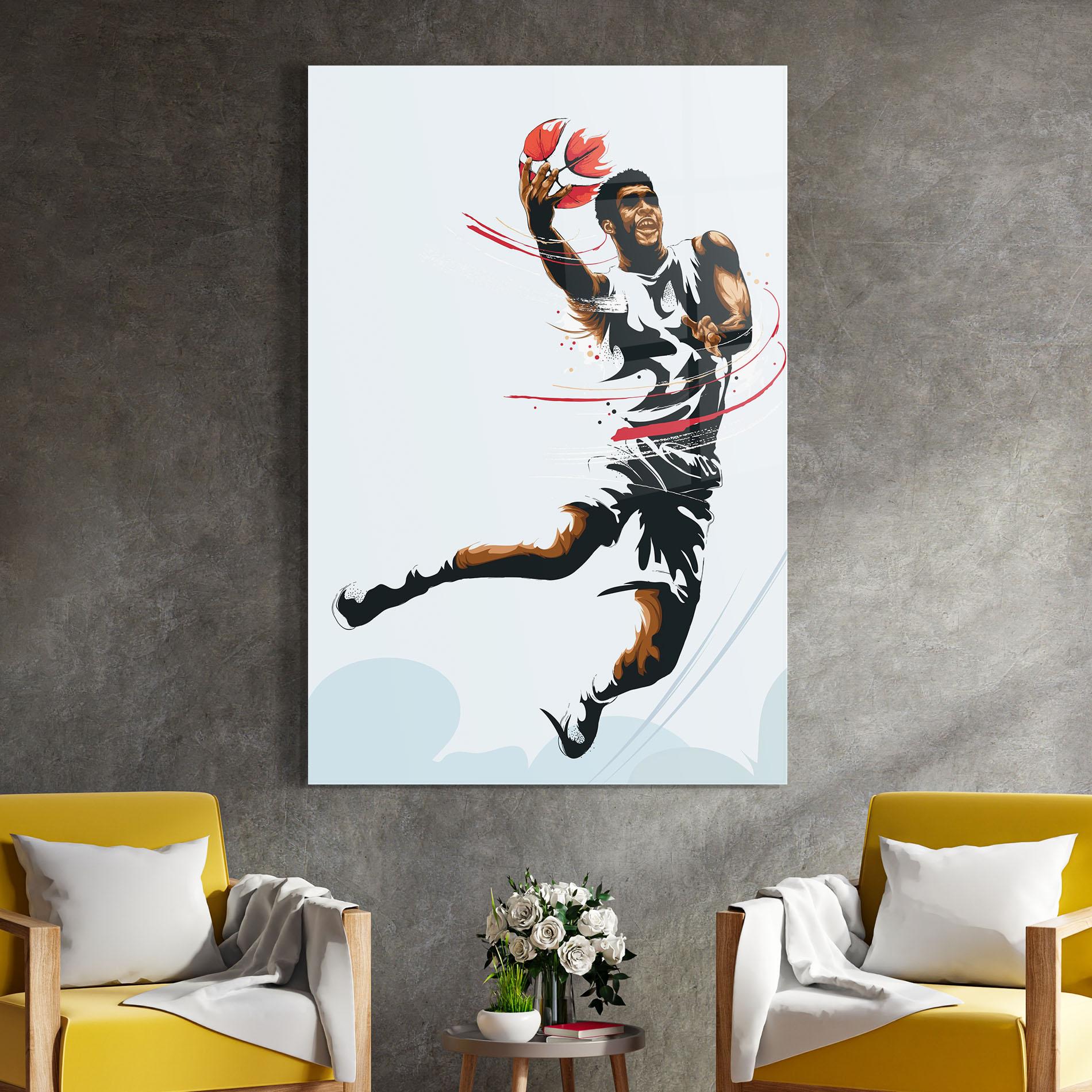 Glasbild Basketball Shot mockup 4