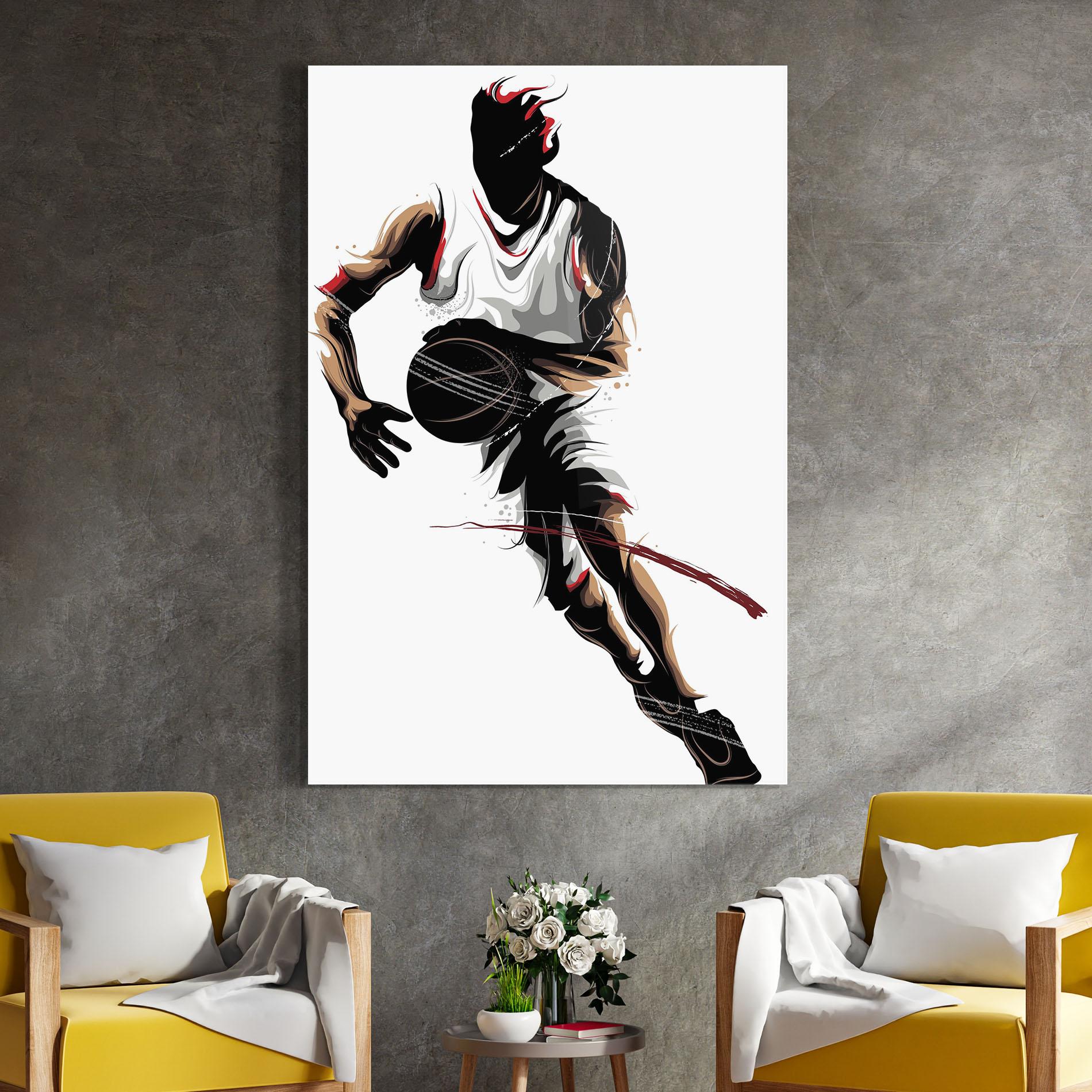 Glasbild Dribbling Run mockup 4