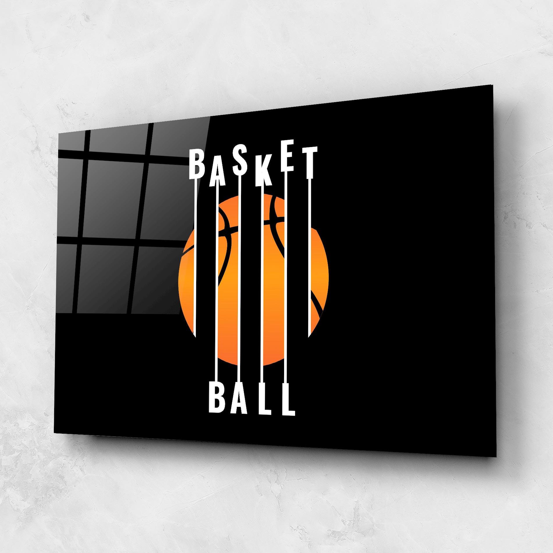 Glasbild Basket Ball mockup 1