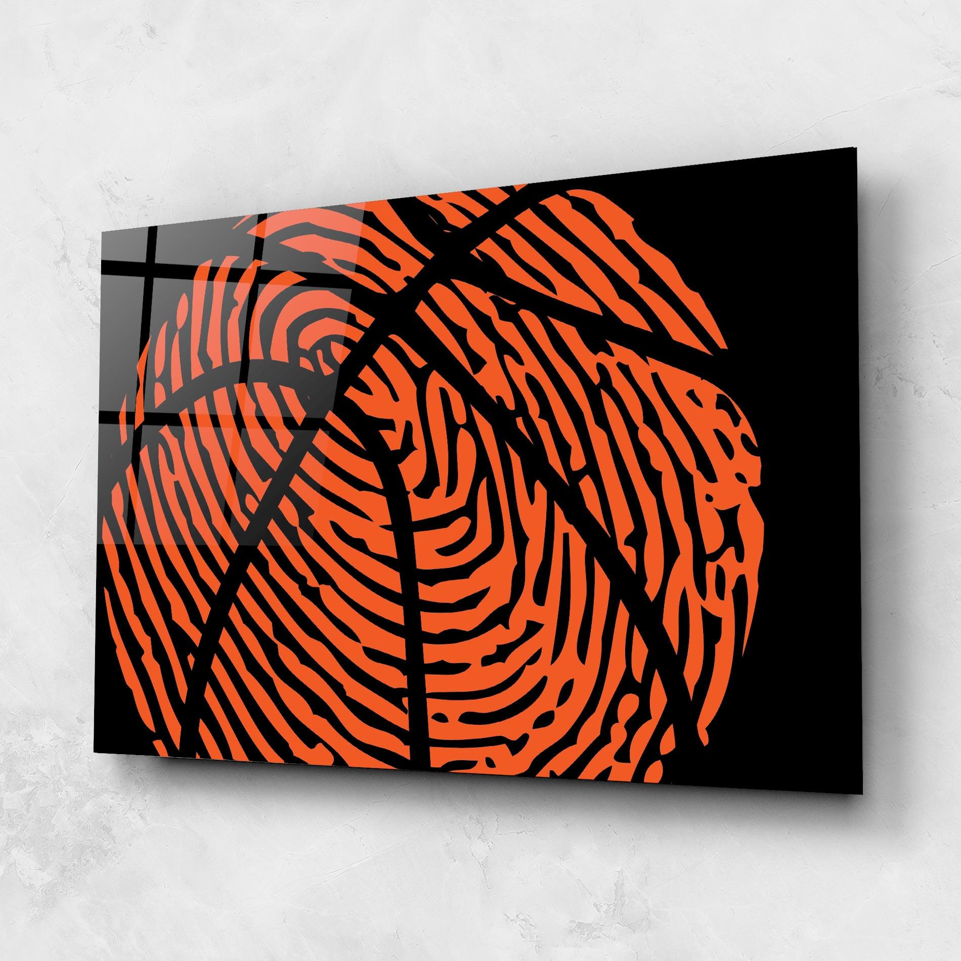 Glasbild Fingerprint Basketball mockup 1
