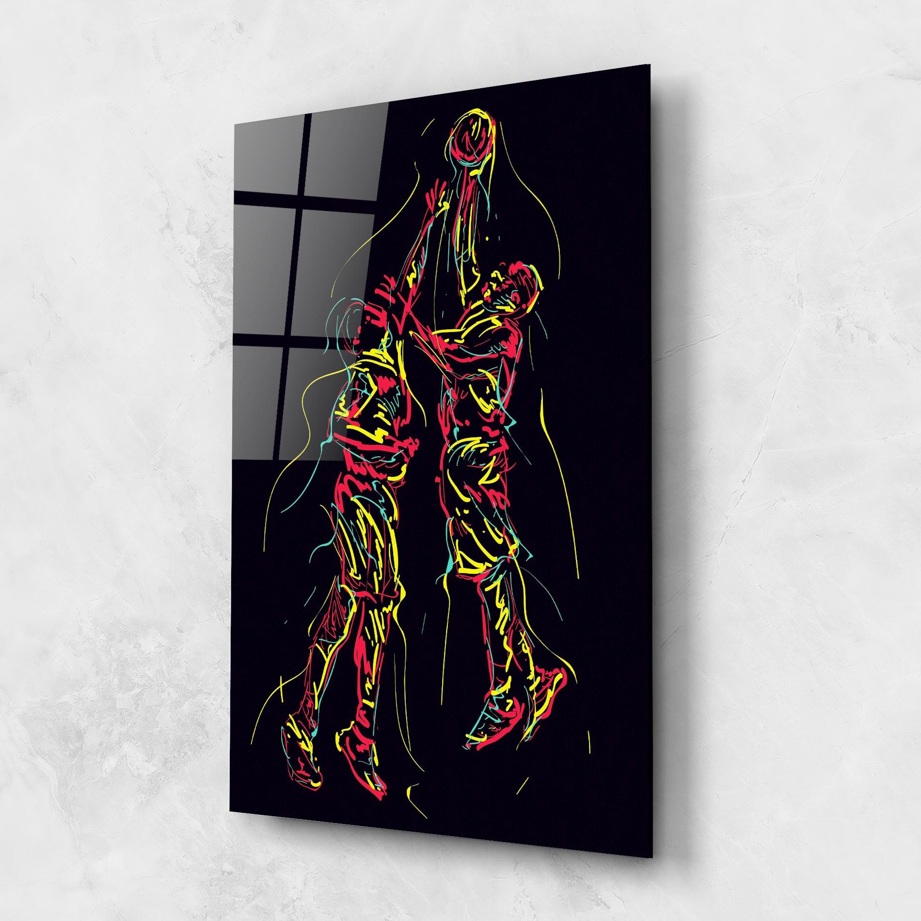 Glasbild Basket Line Jump mockup 1