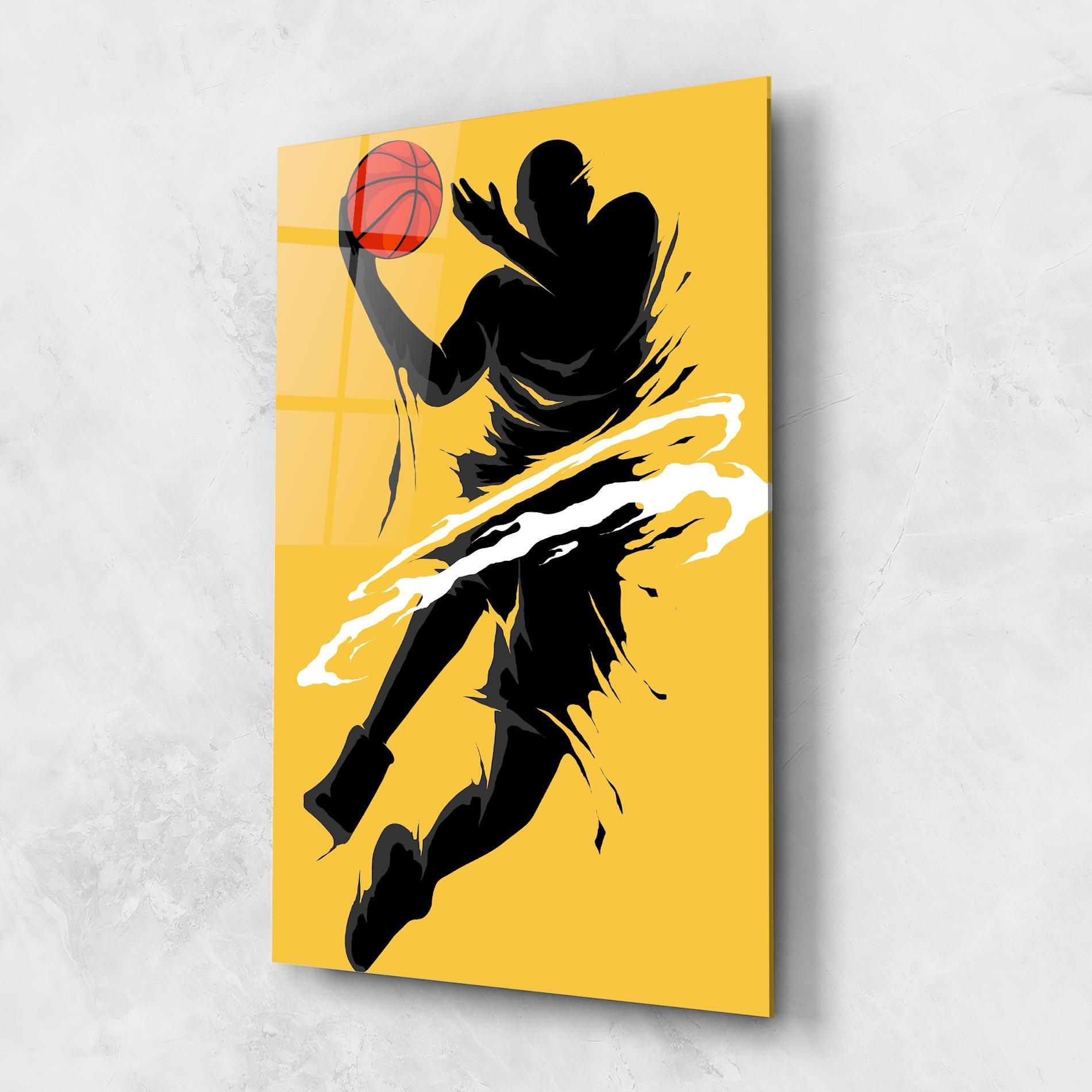 Glasbild Basketball Smoke mockup 1