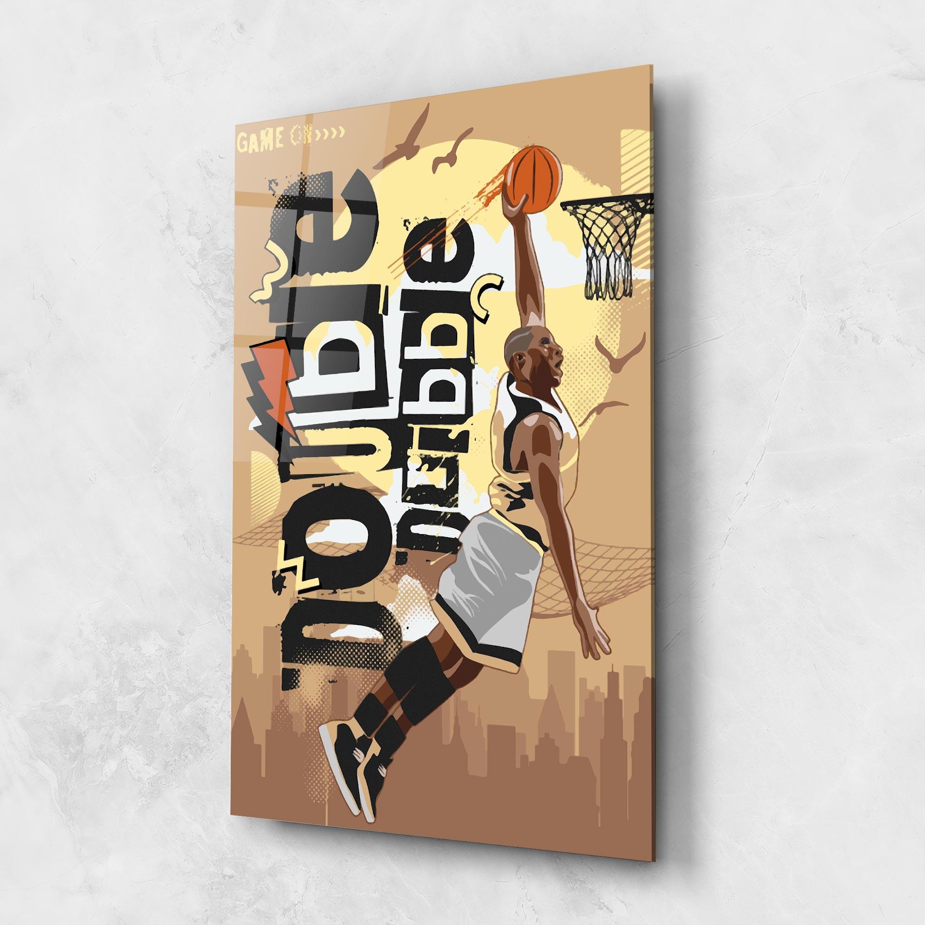 Glasbild Double Dribble mockup 1