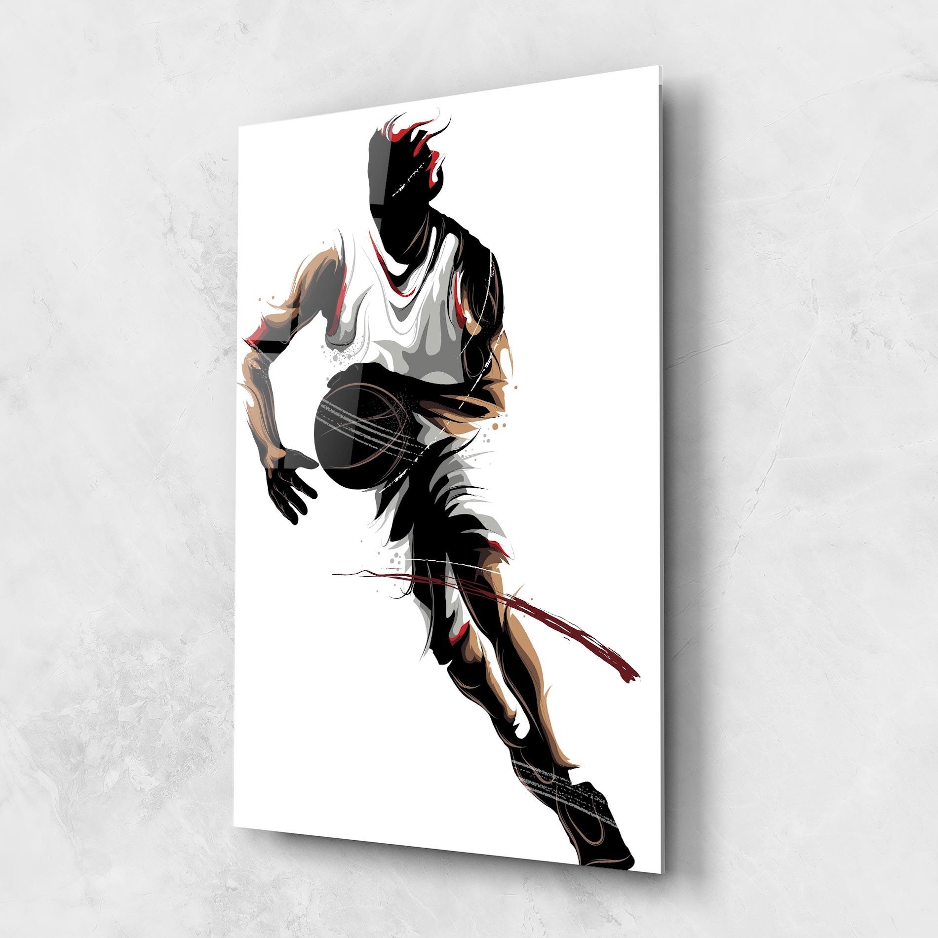 Glasbild Dribbling Run mockup 1