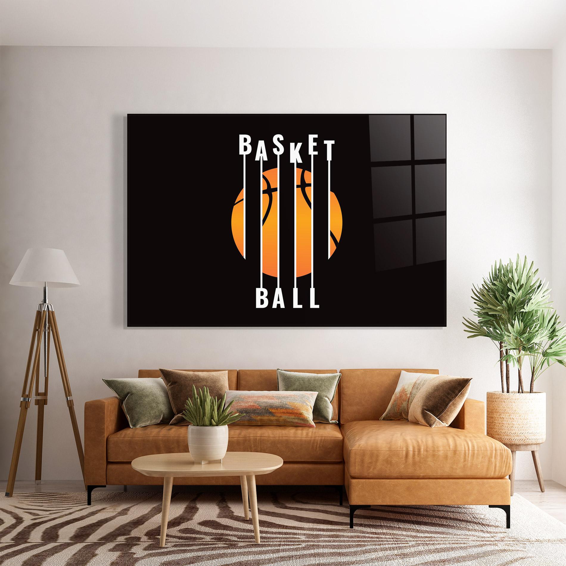 Glasbild Basket Ball mockup 7