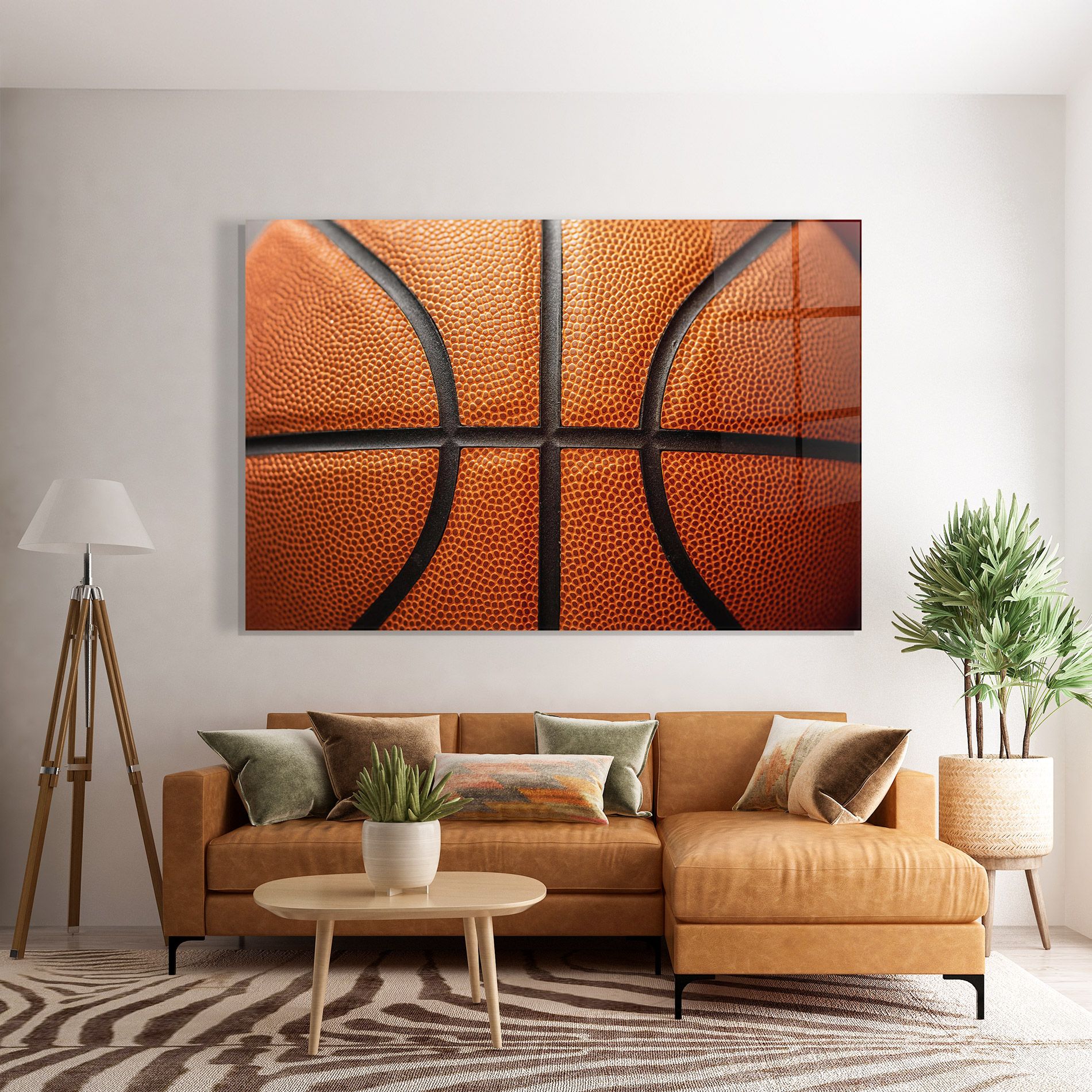 Close Up Leather Basketball mockup 7