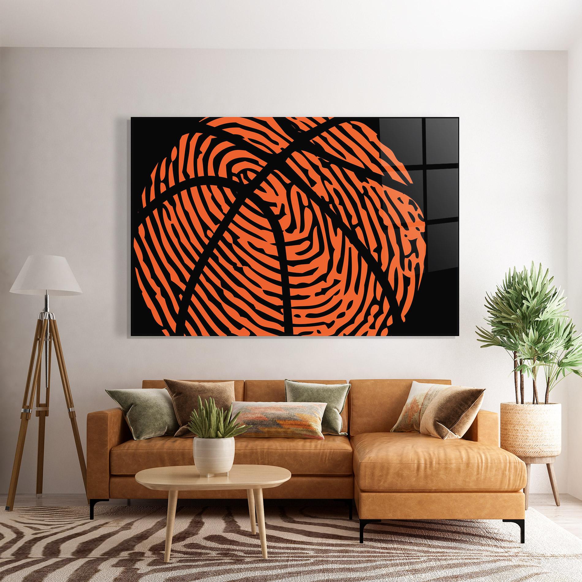 Glasbild Fingerprint Basketball mockup 7