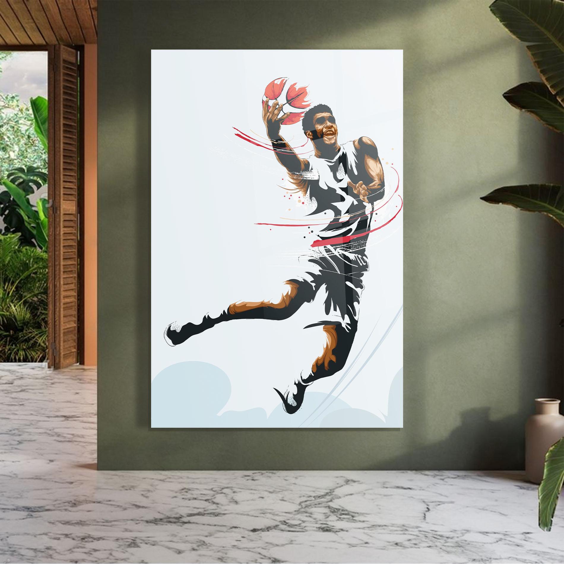 Glasbild Basketball Shot mockup 7
