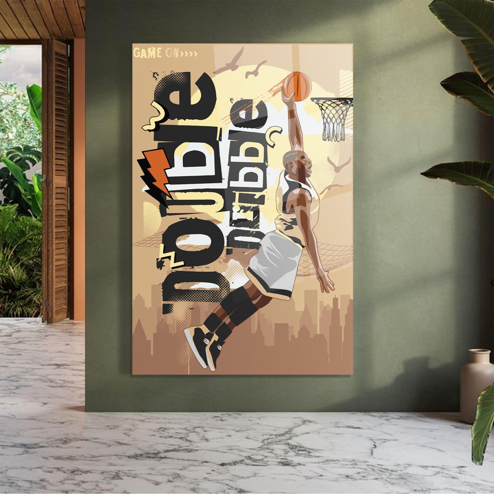 Glasbild Double Dribble mockup 7