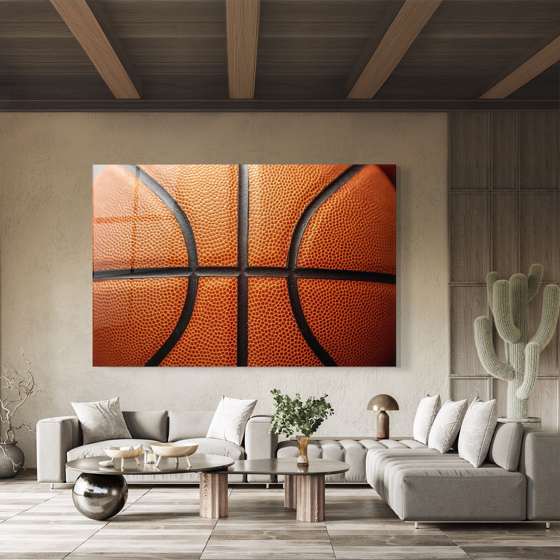Close Up Leather Basketball mockup 8