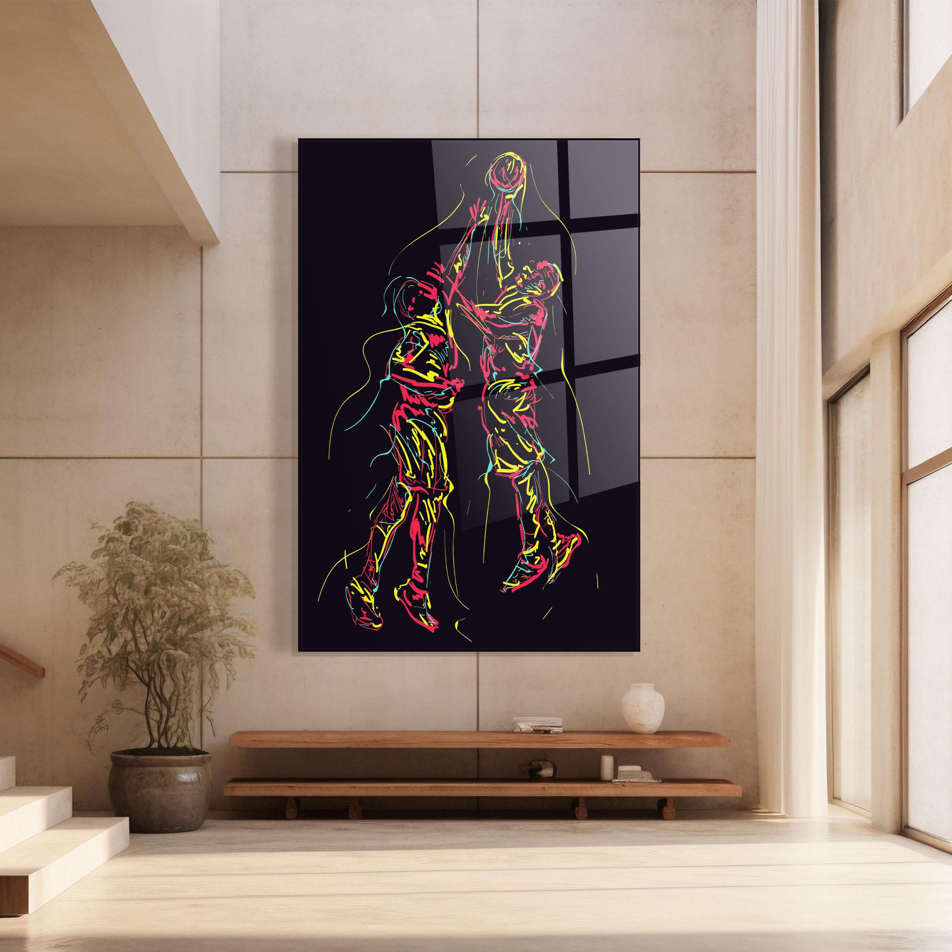 Glasbild Basket Line Jump mockup 8