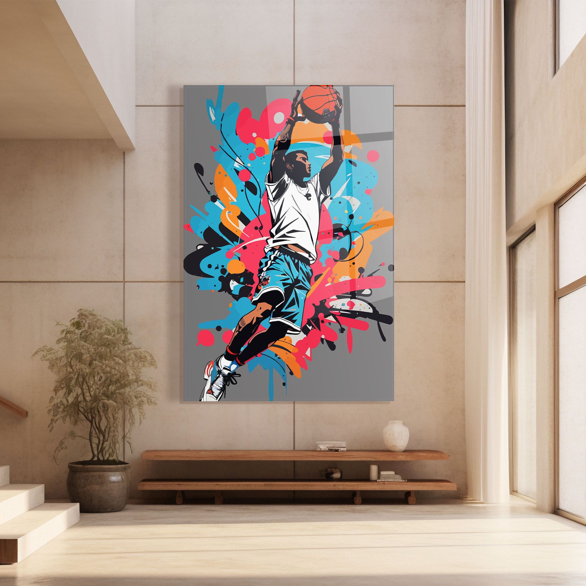 Blue Red Basket mockup 8