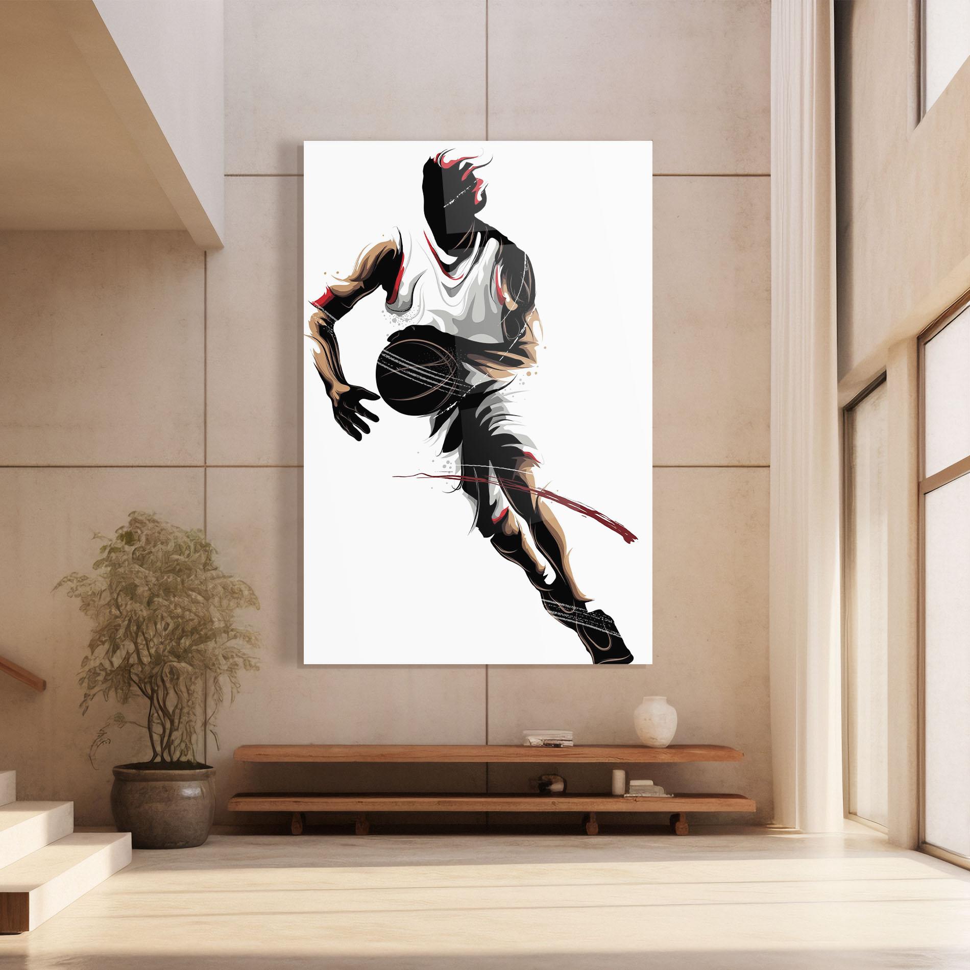 Glasbild Dribbling Run mockup 8