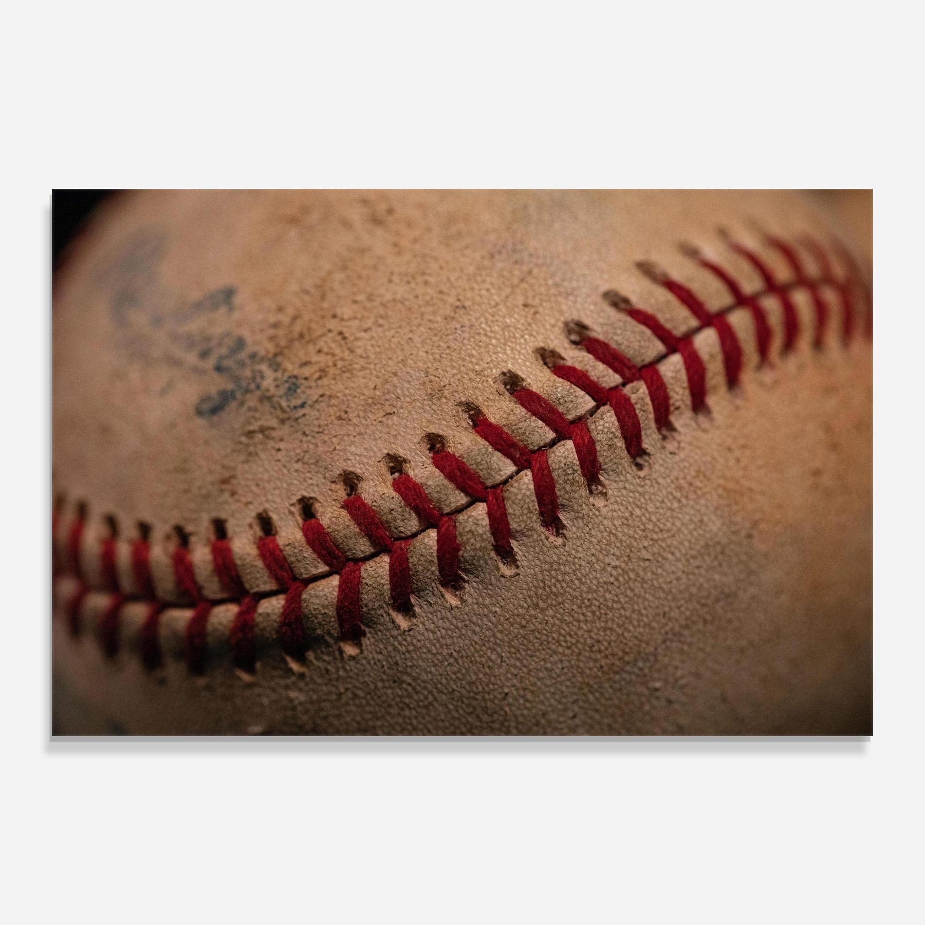 Glasbild Baseball Ball Close Up mockup 0