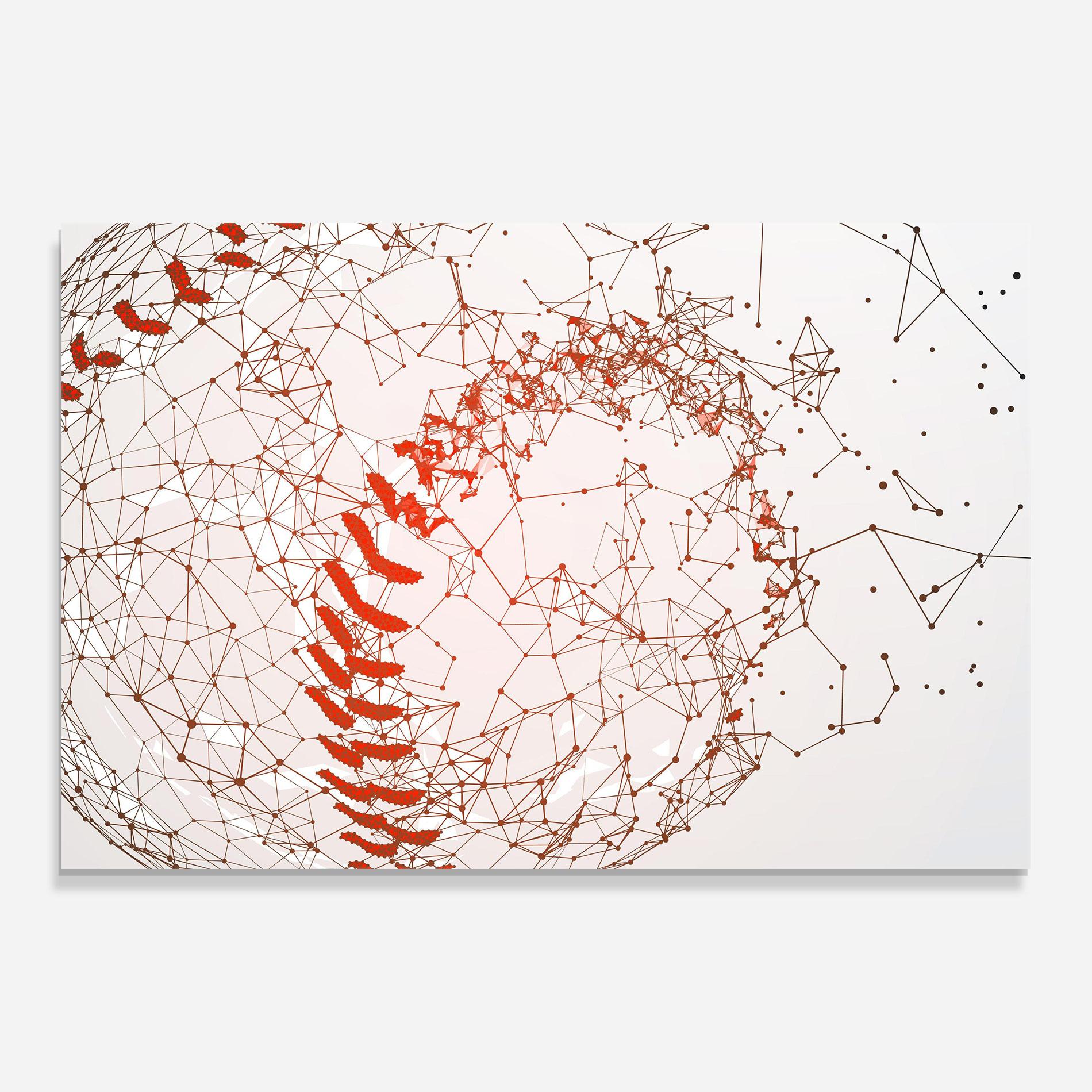 Glasbild Baseball Line Art mockup 0