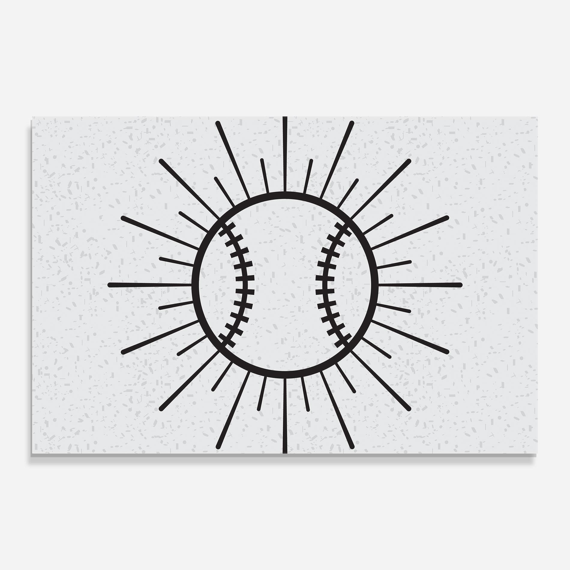 Glasbild Baseball Line mockup 0