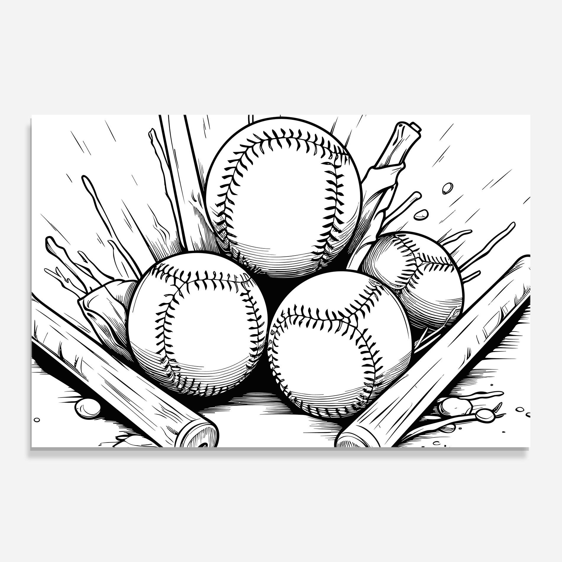 Glasbild Big Baseball Ball mockup 0