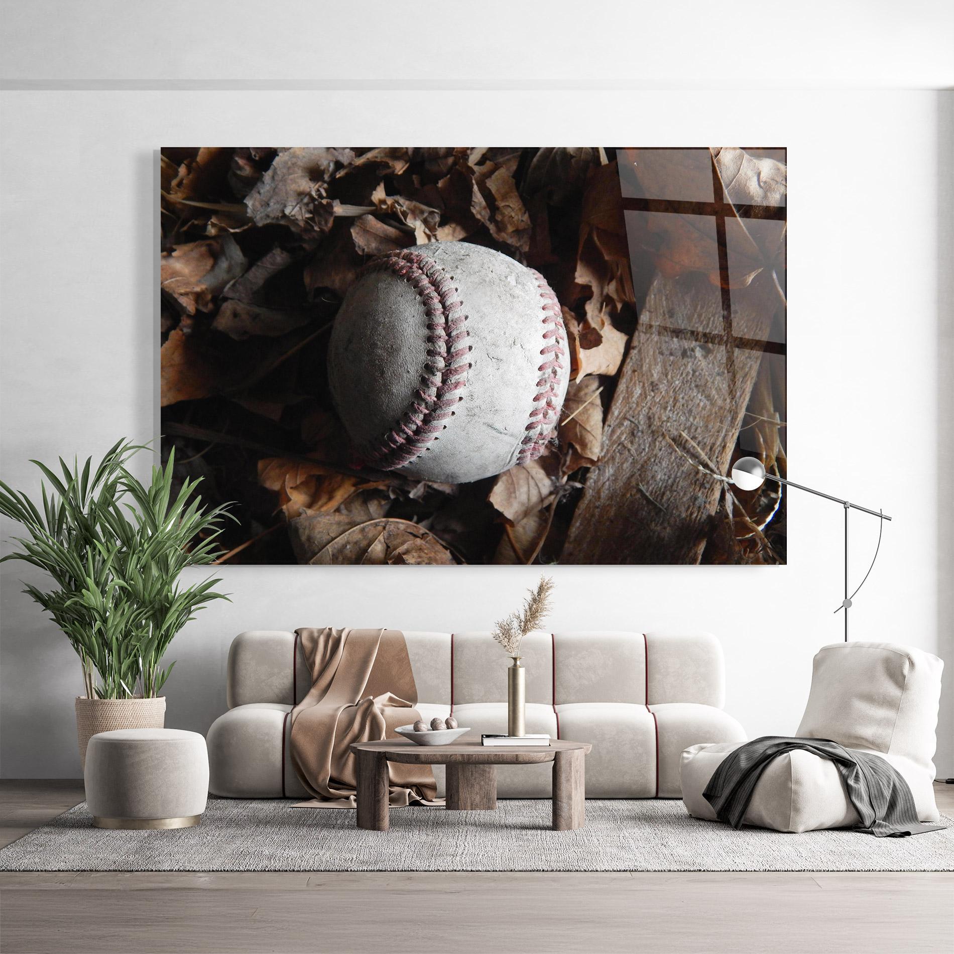 Glasbild Autumn Baseball Ball mockup 9