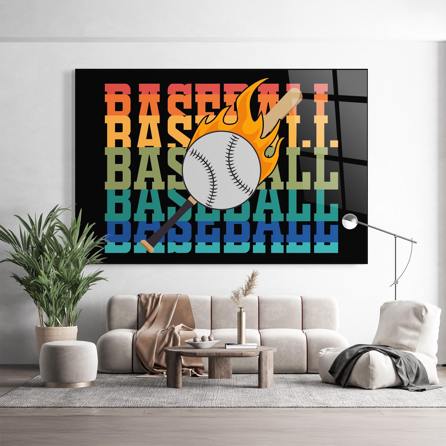 Glasbild Baseball Color mockup 9