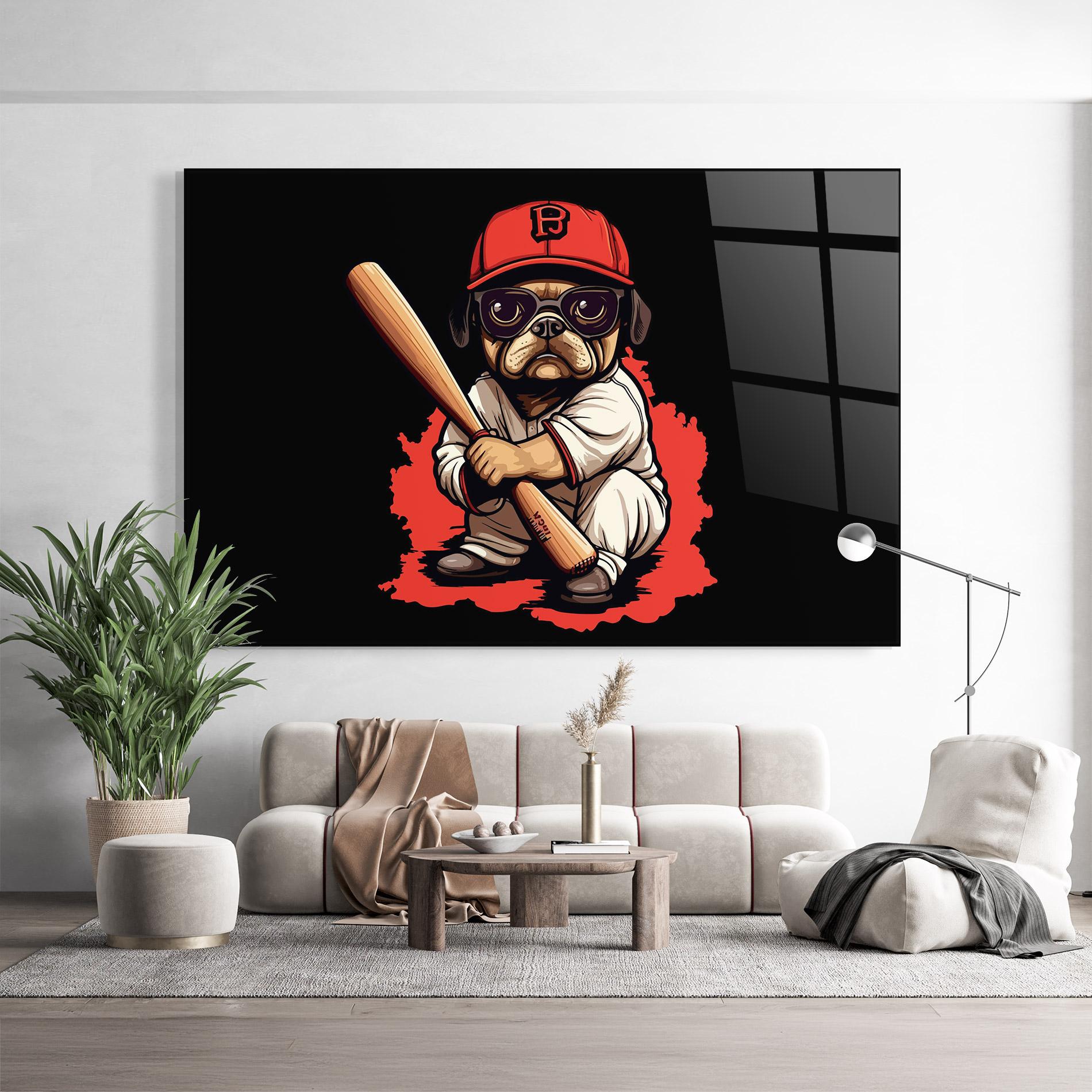 Glasbild Baseball Dog mockup 9