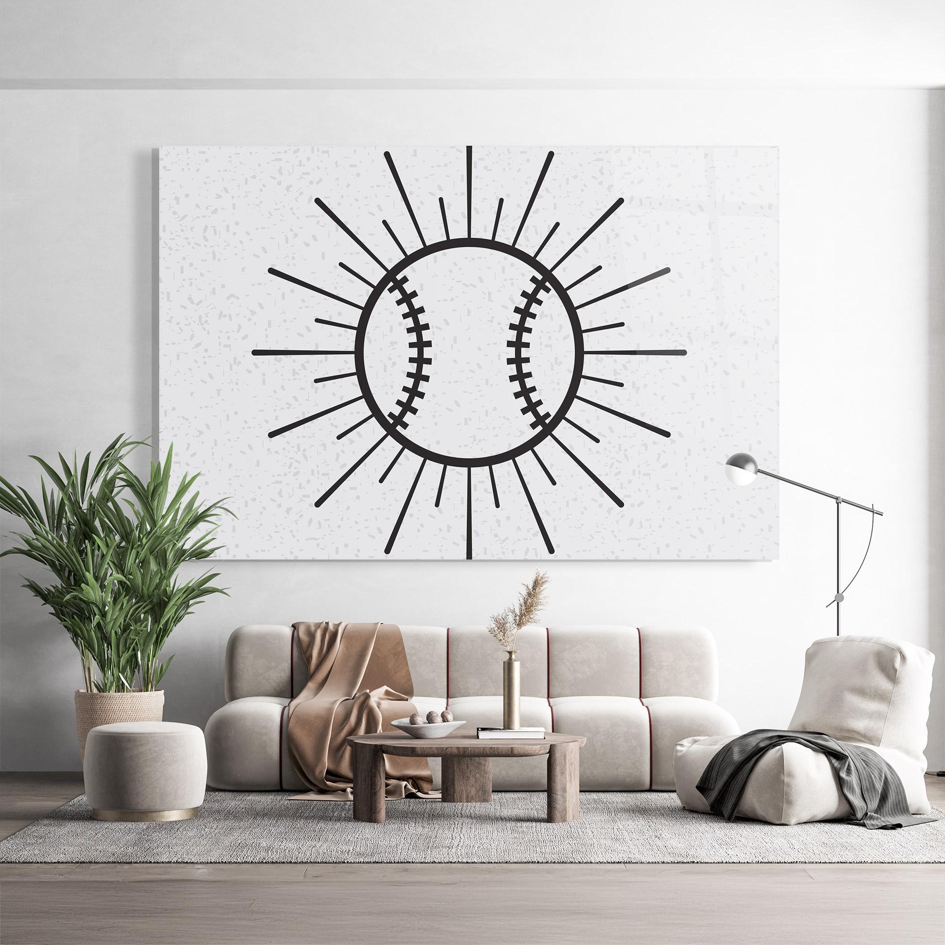 Glasbild Baseball Line mockup 9