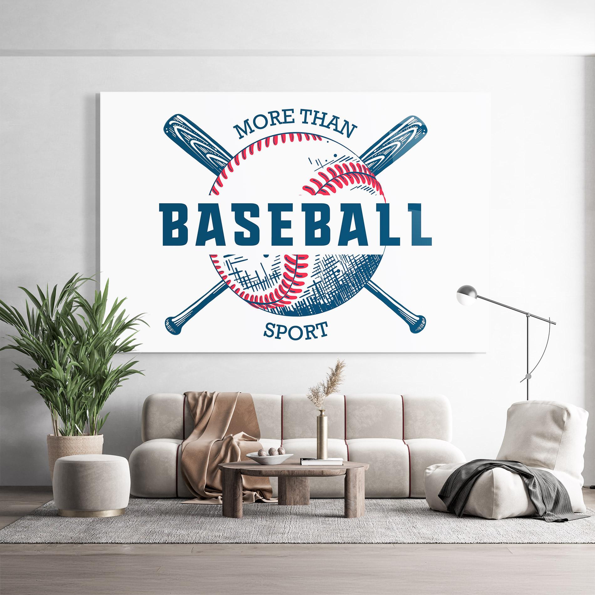 Glasbild Baseball Sport mockup 9