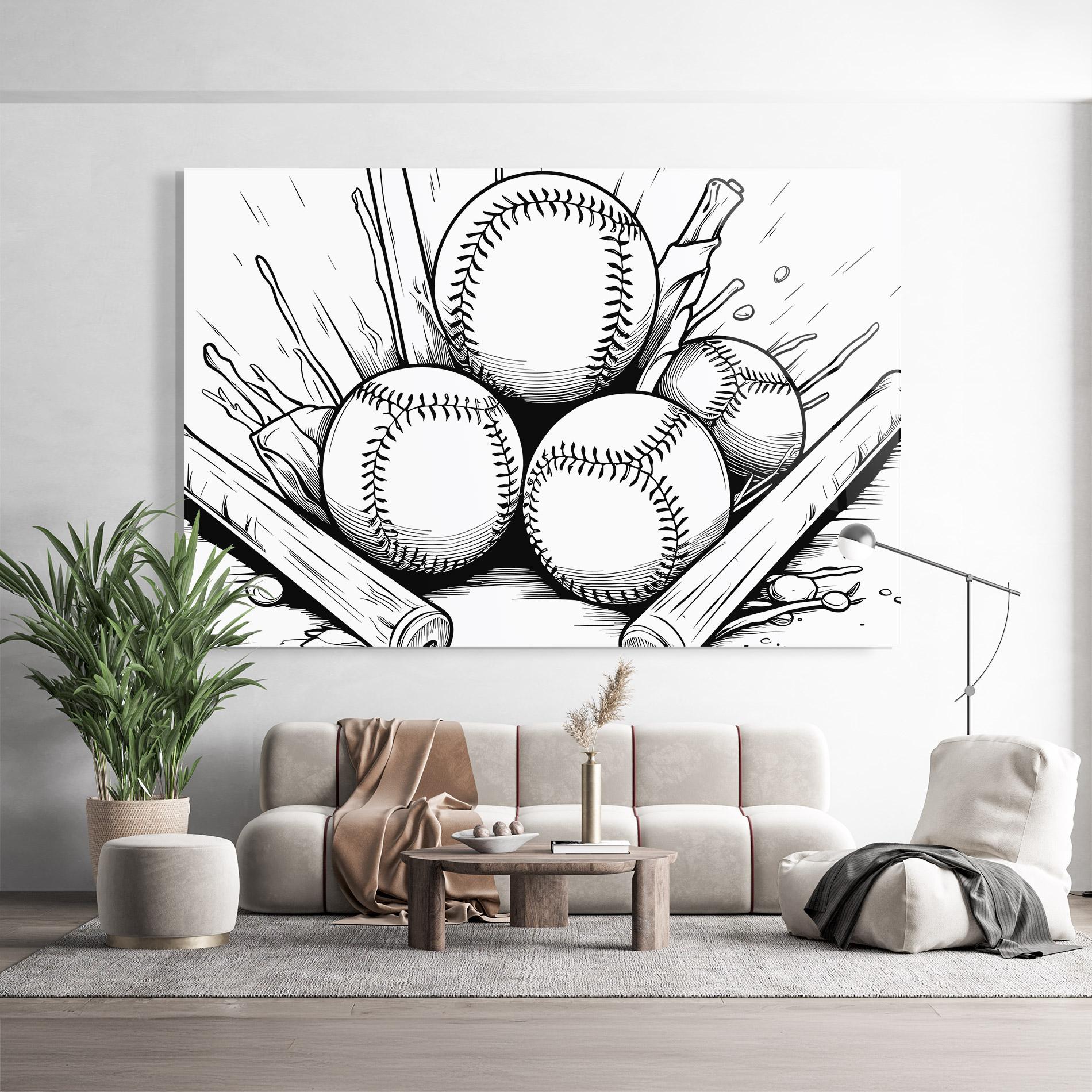 Glasbild Big Baseball Ball mockup 9