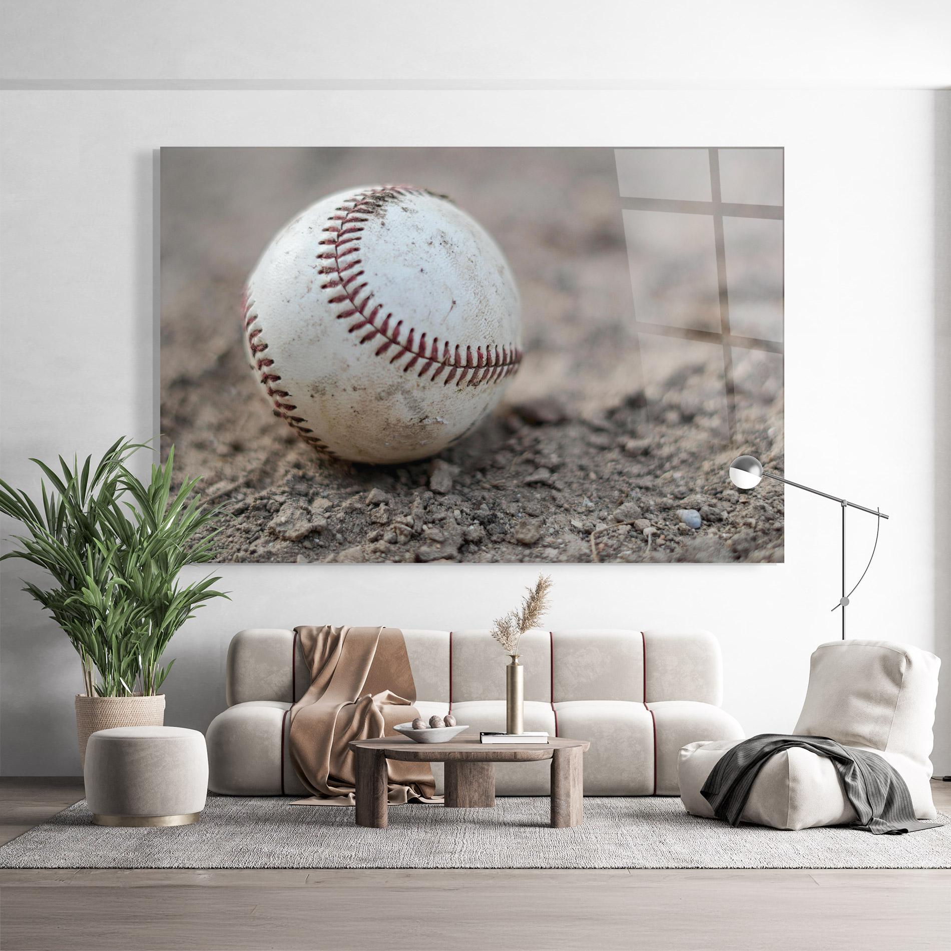 Glasbild Dusty Baseball Ball mockup 9