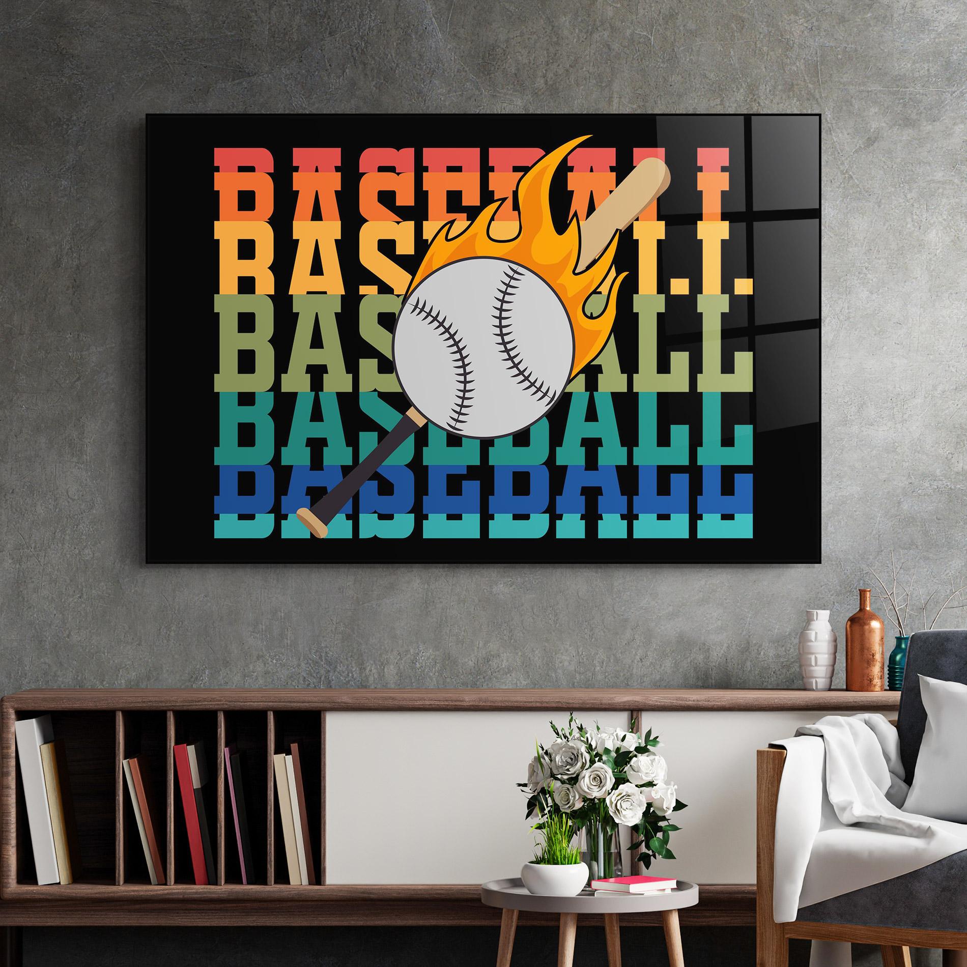 Glasbild Baseball Color mockup 2