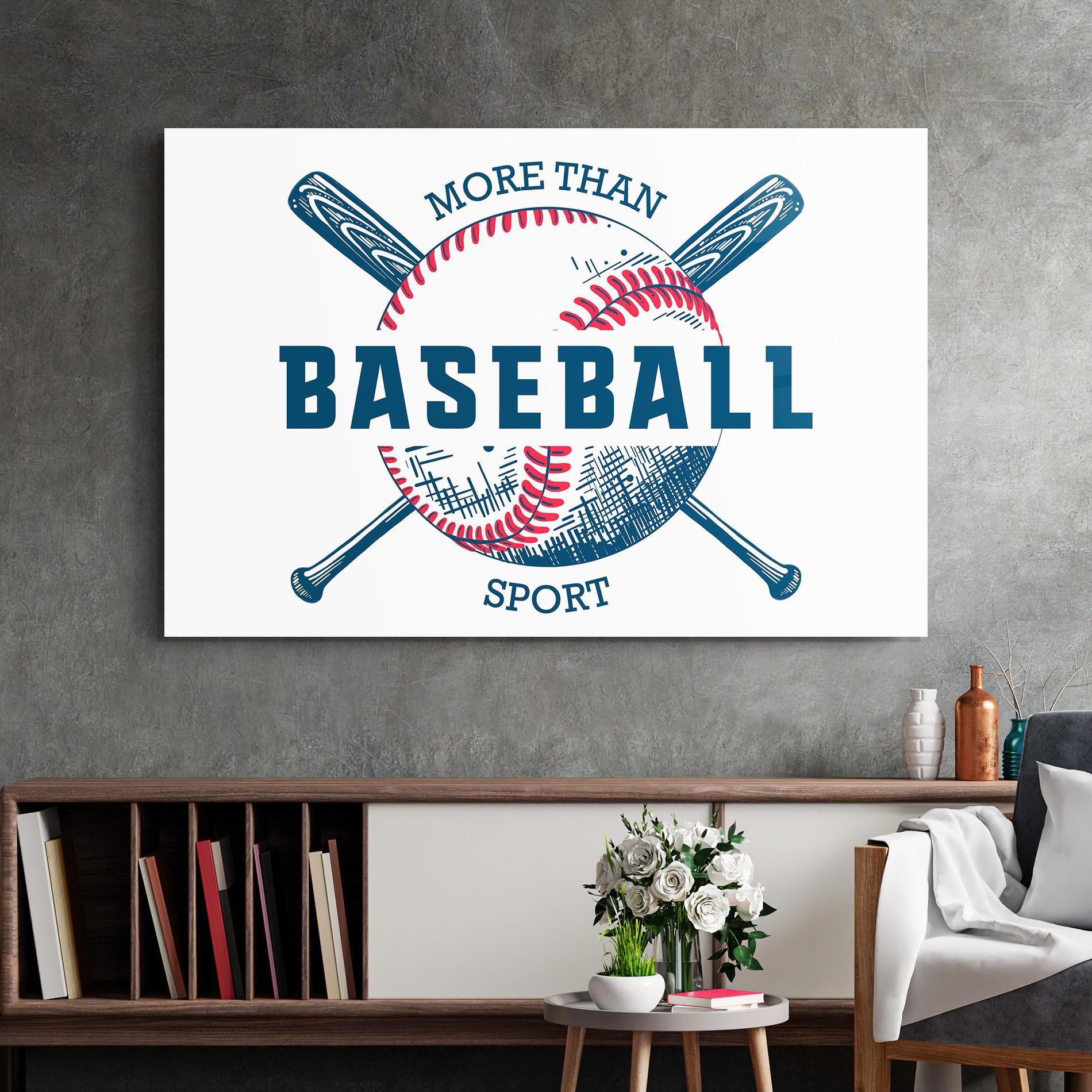 Glasbild Baseball Sport mockup 2