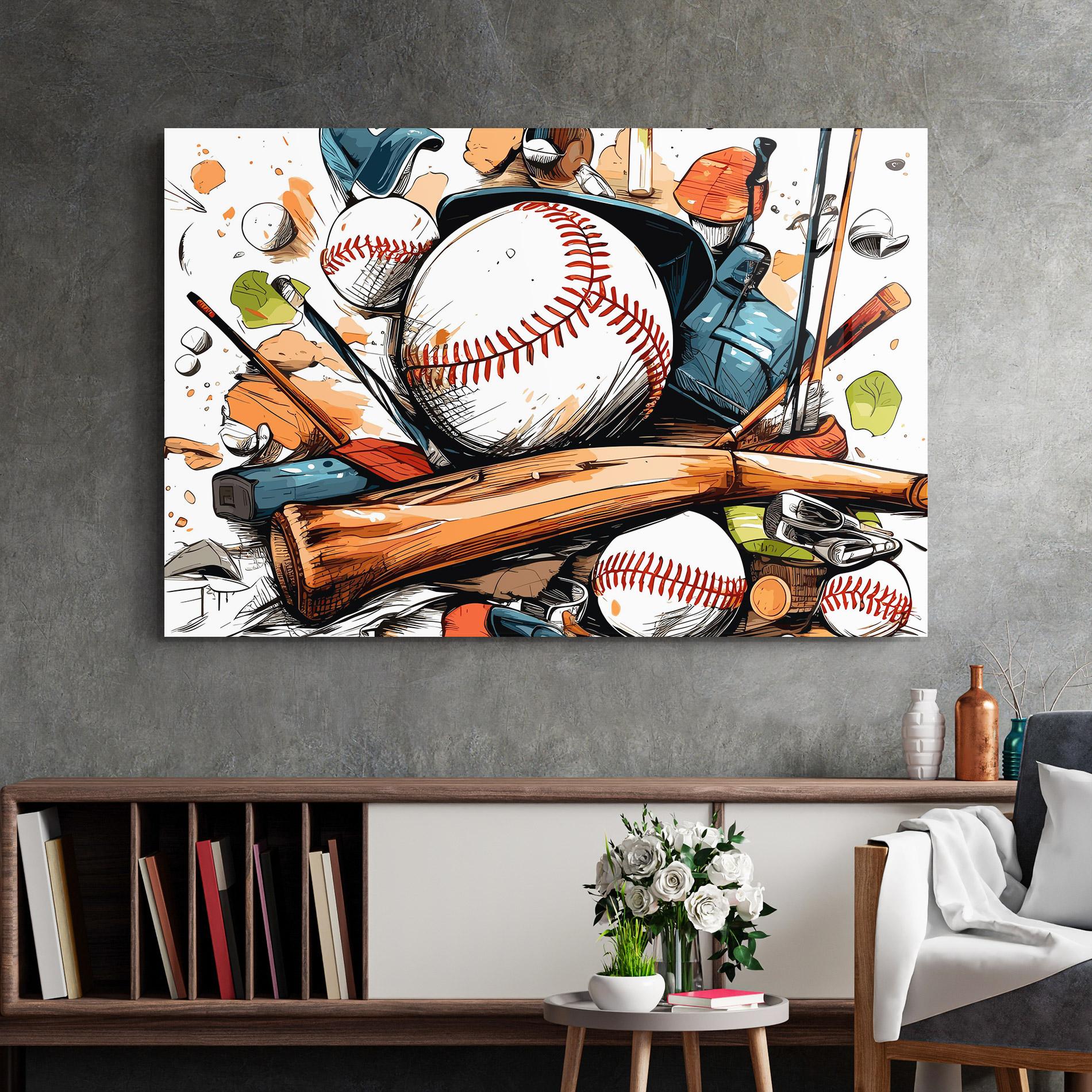 Glasbild Baseball Trash mockup 2