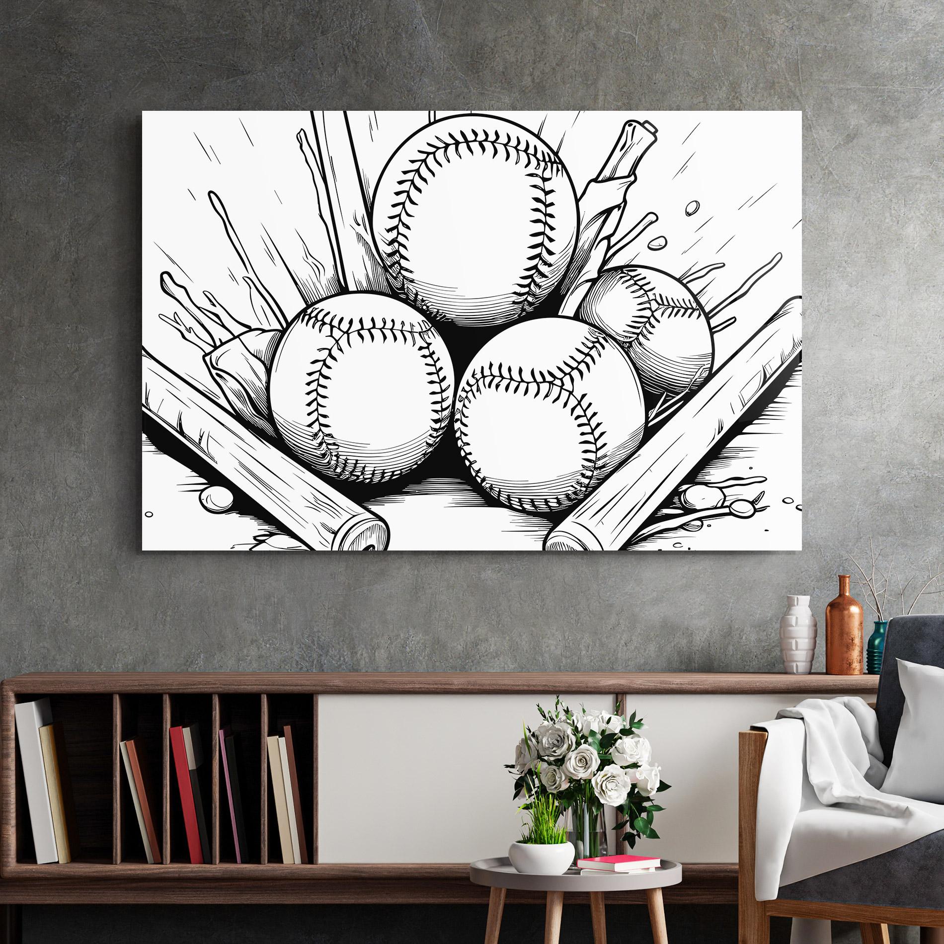 Glasbild Big Baseball Ball mockup 2