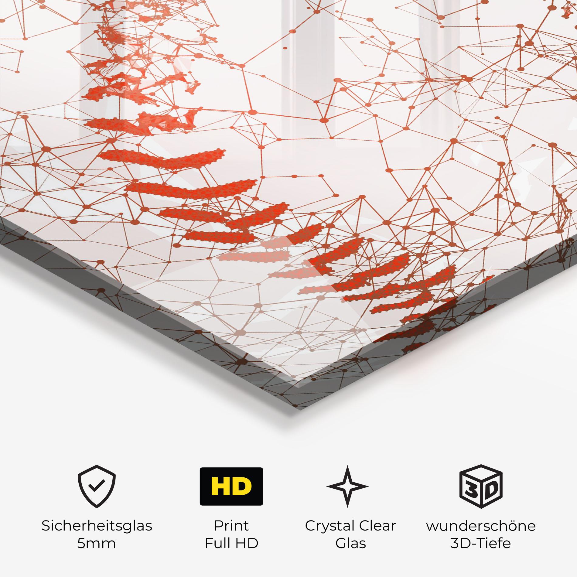 Glasbild Baseball Line Art mockup 3