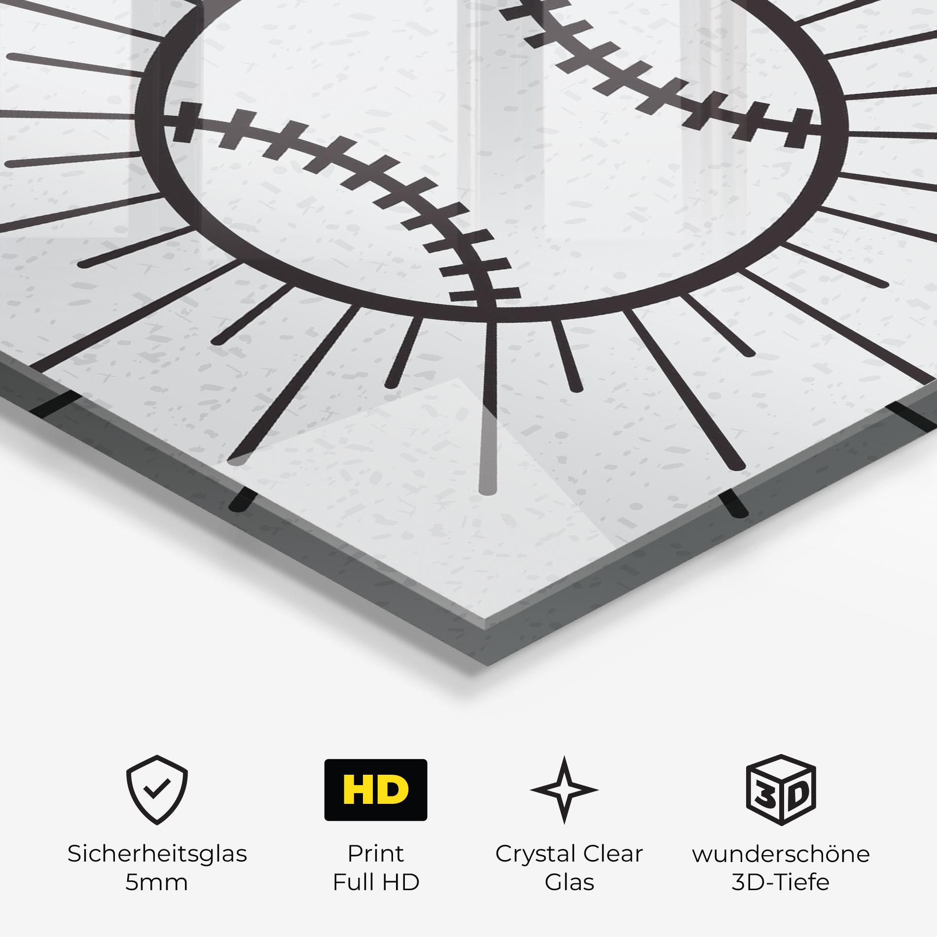 Glasbild Baseball Line mockup 3