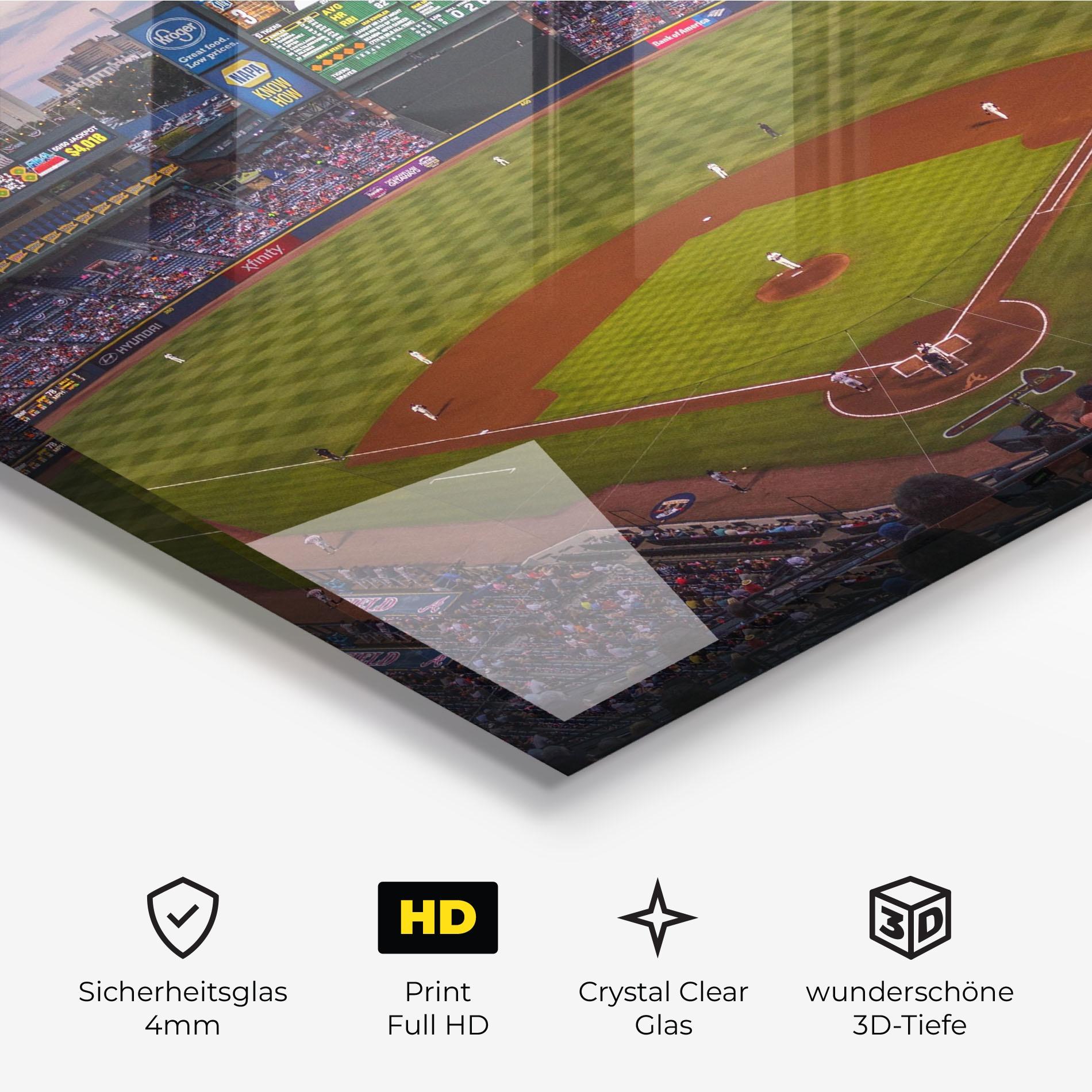Glasbild Baseball Field mockup 3