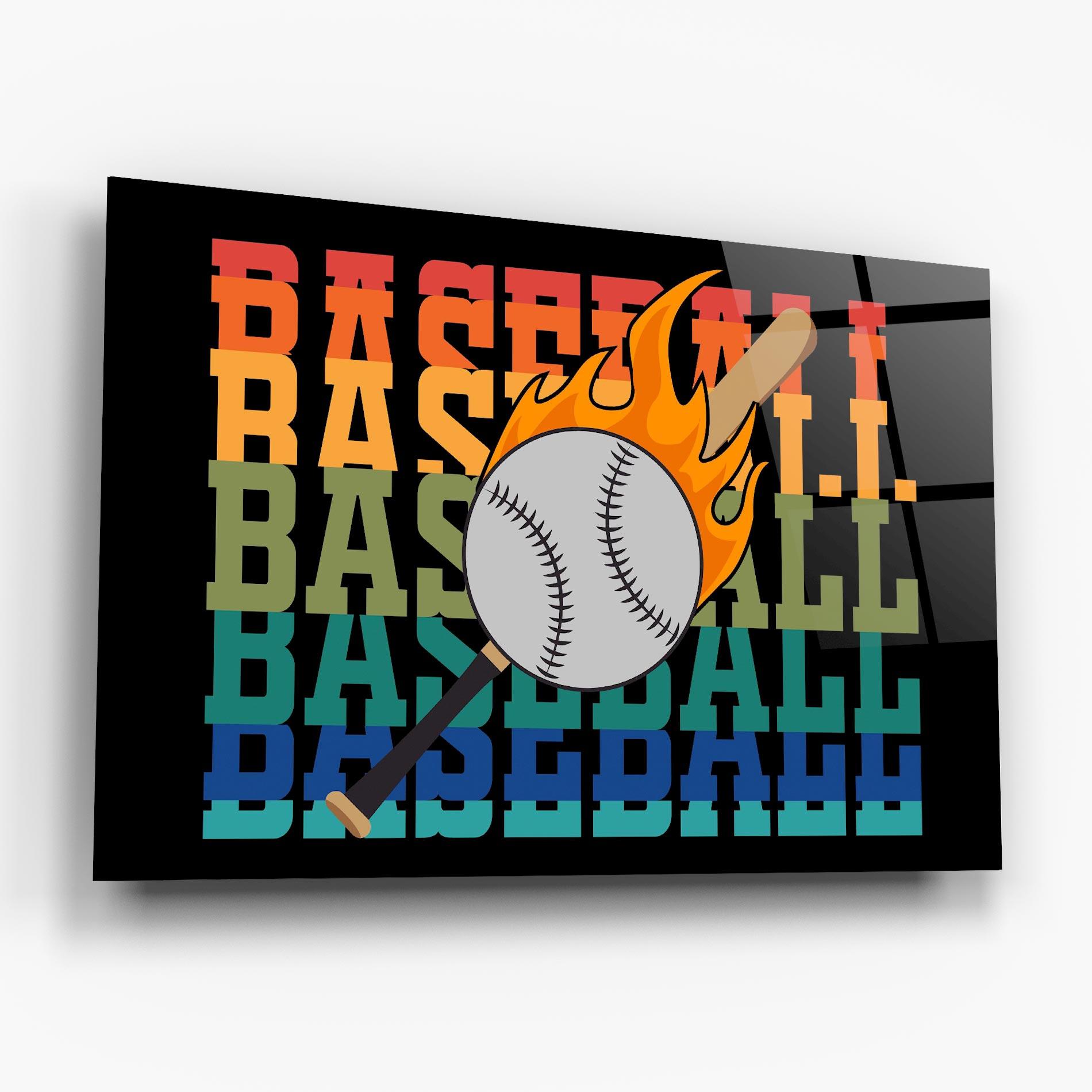 Glasbild Baseball Color mockup 6