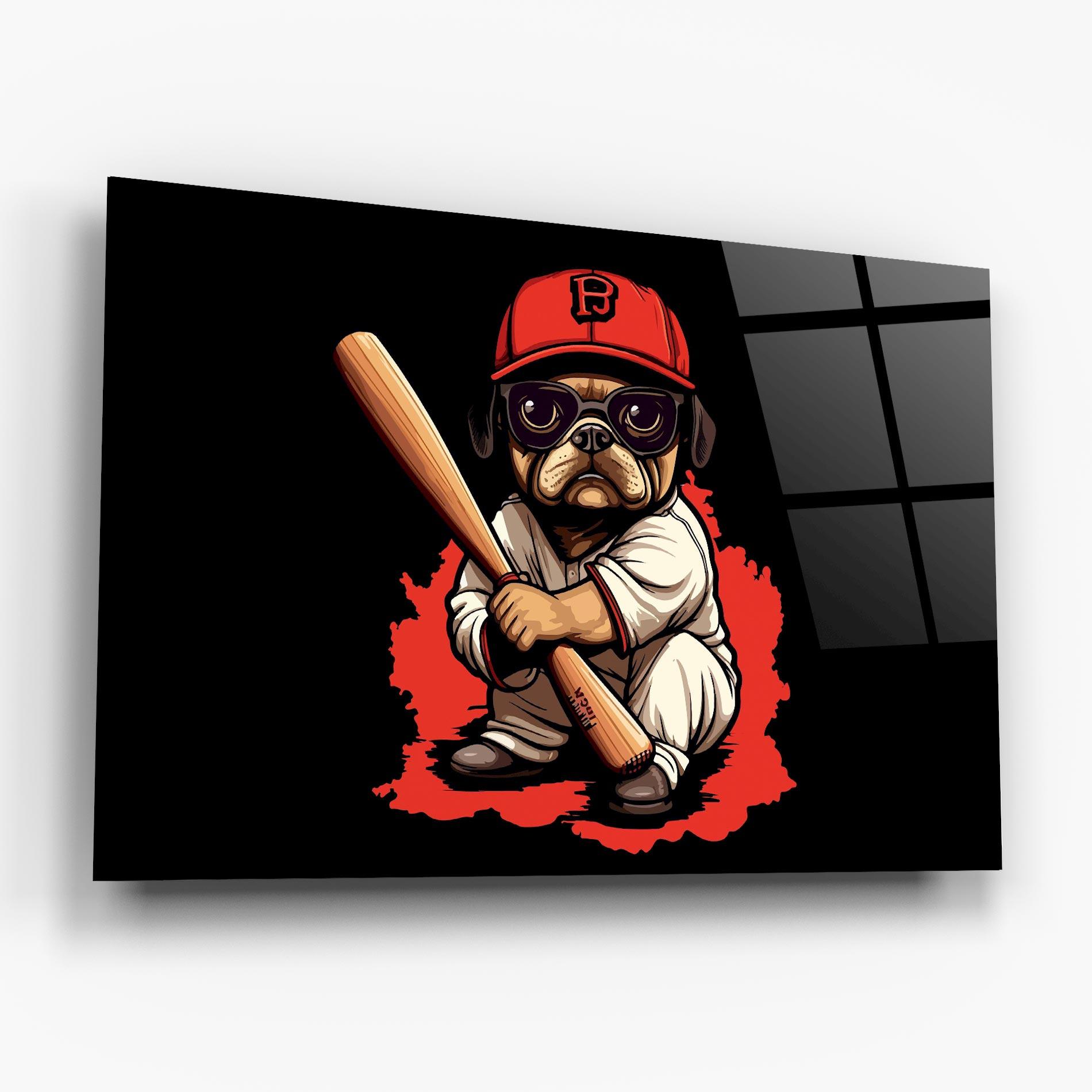 Glasbild Baseball Dog mockup 6