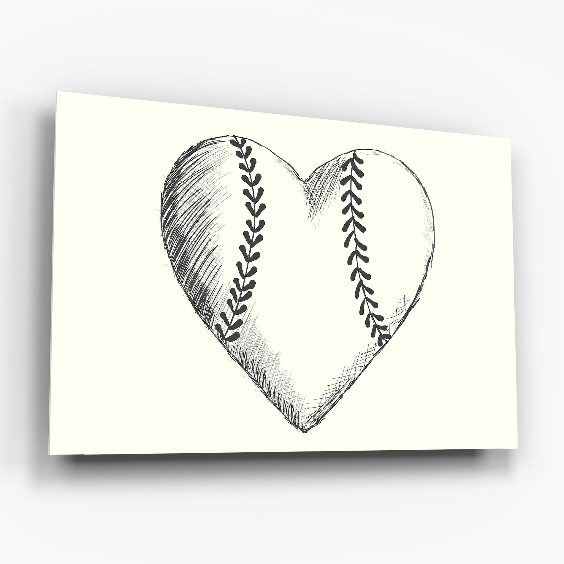 Glasbild Baseball Heart mockup 6