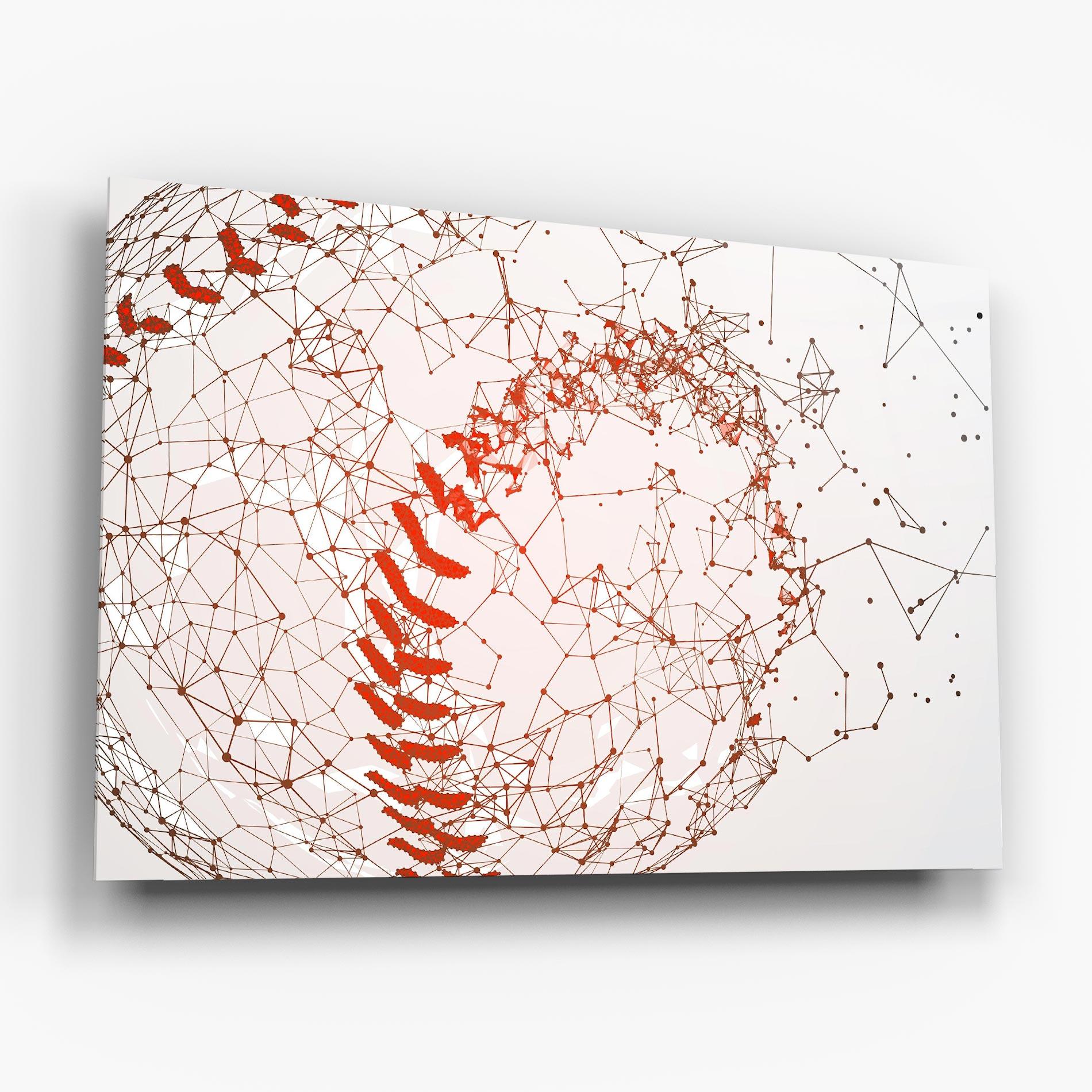 Glasbild Baseball Line Art mockup 6